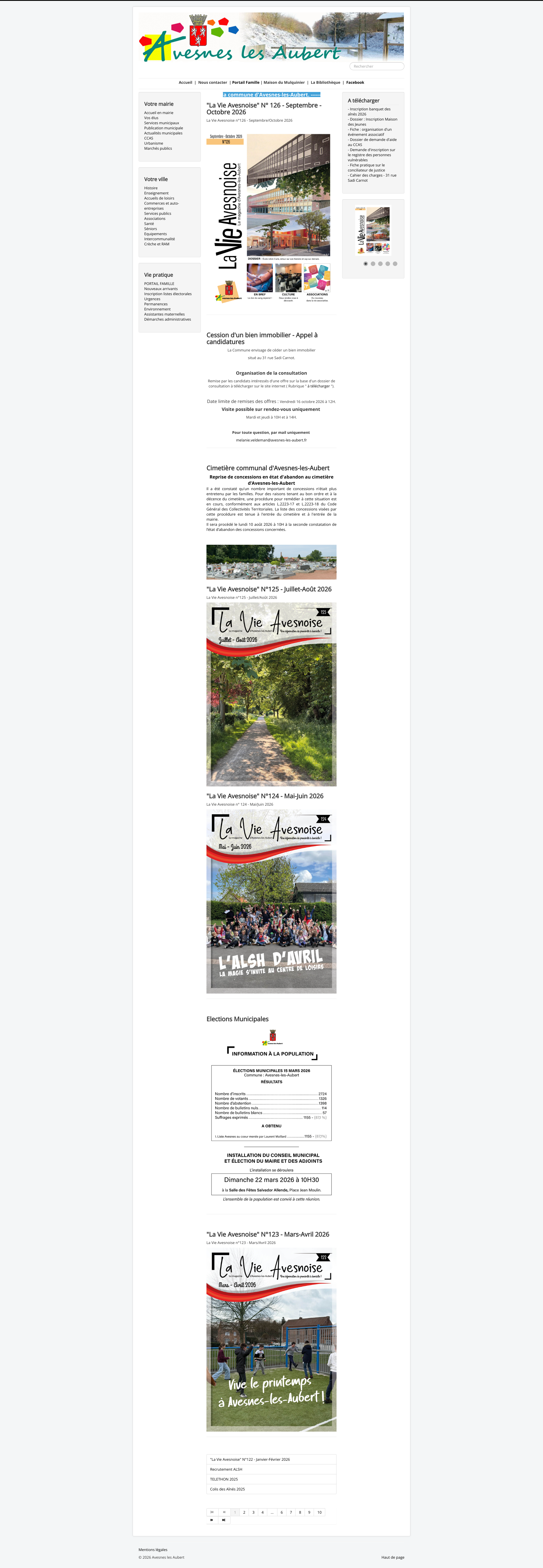 Aperçu du site
