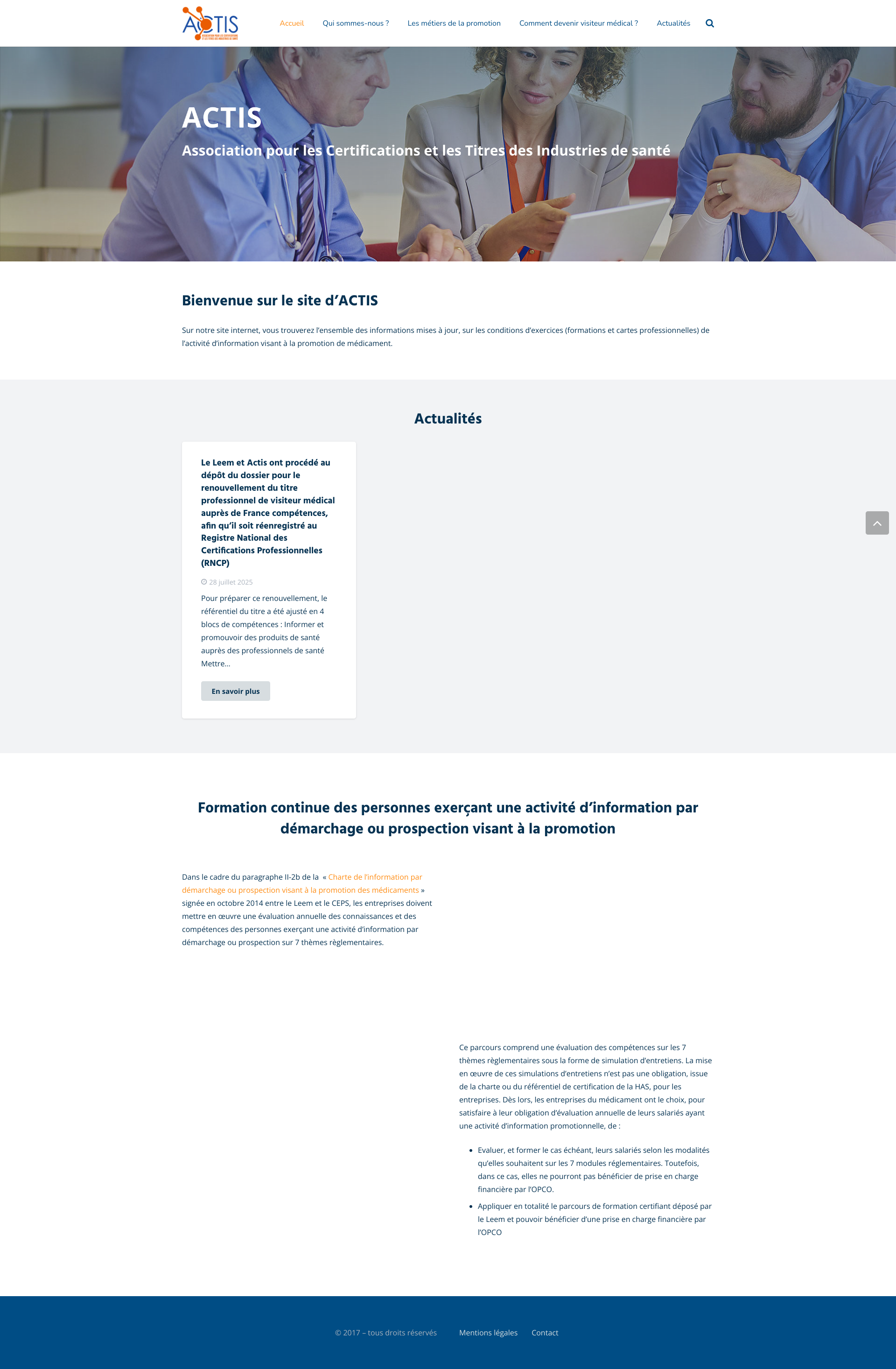 Aperçu du site