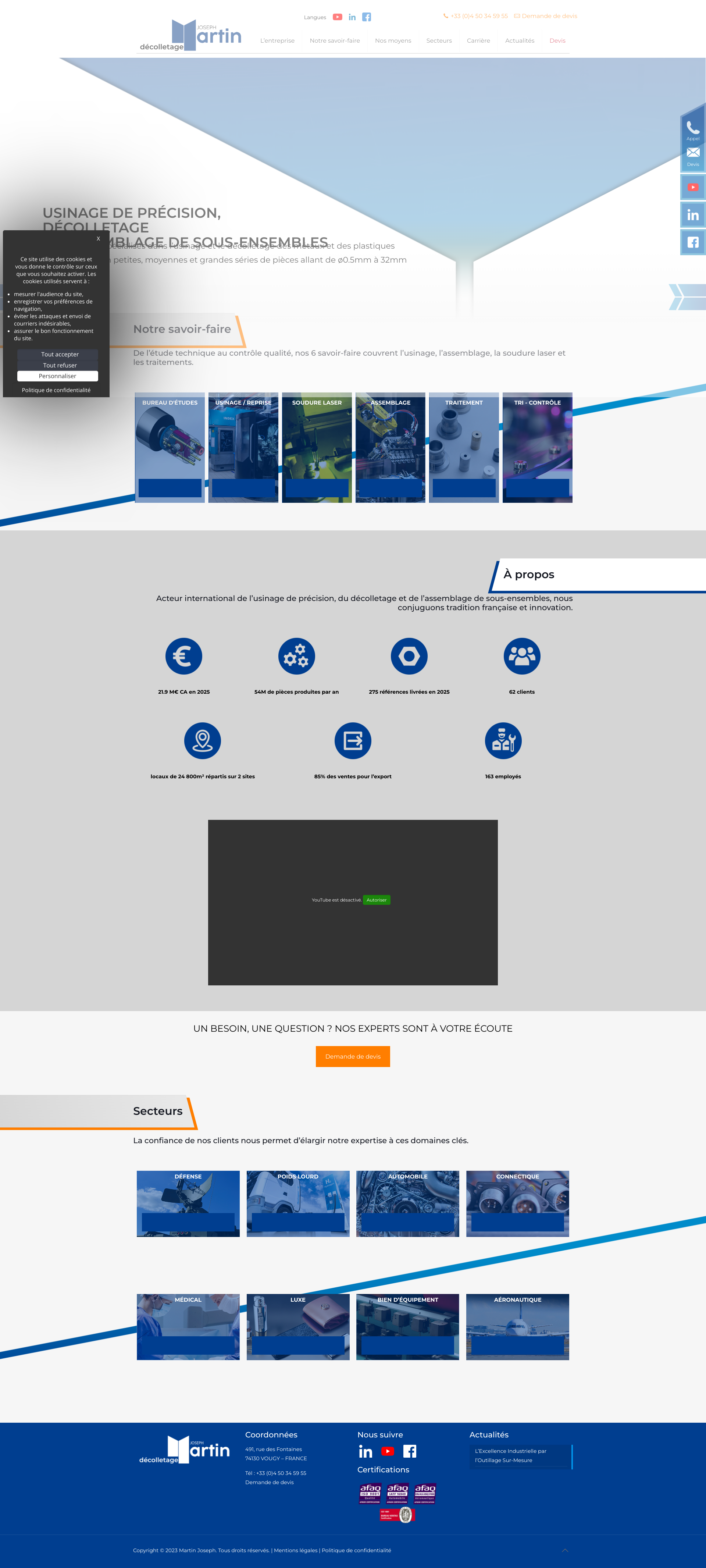 Aperçu du site
