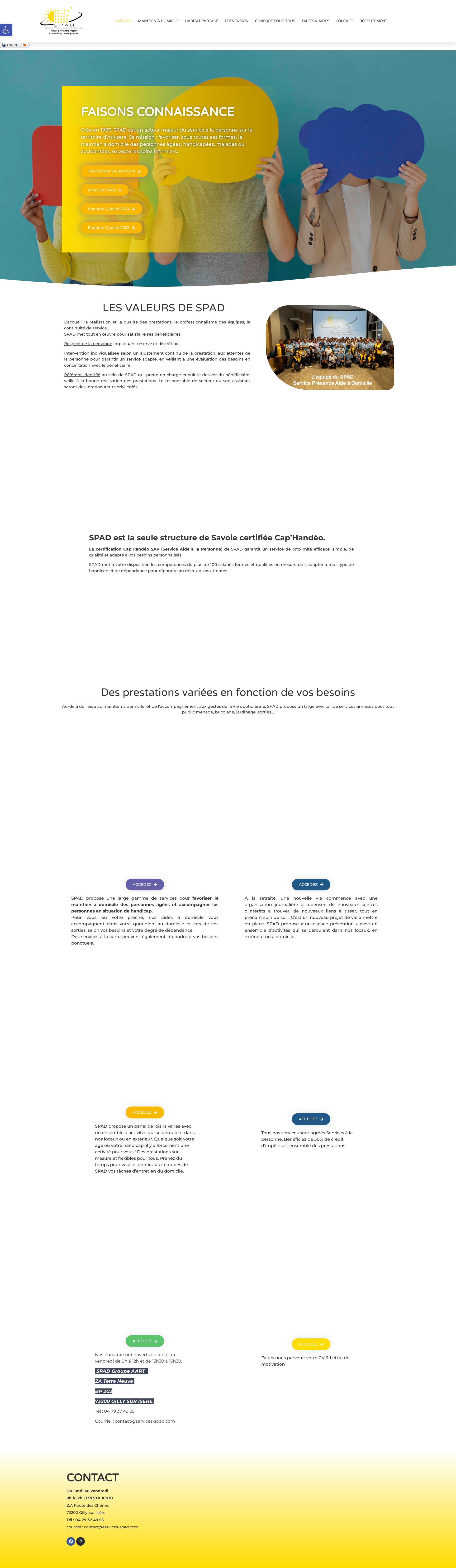 Aperçu du site