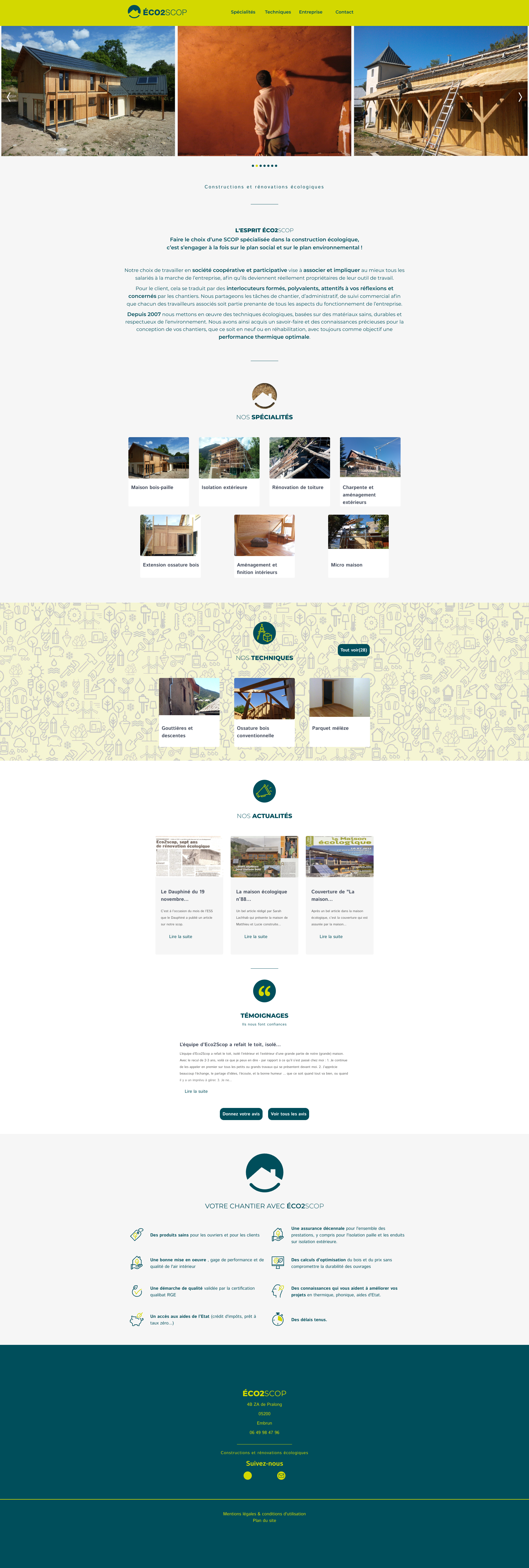 Aperçu du site