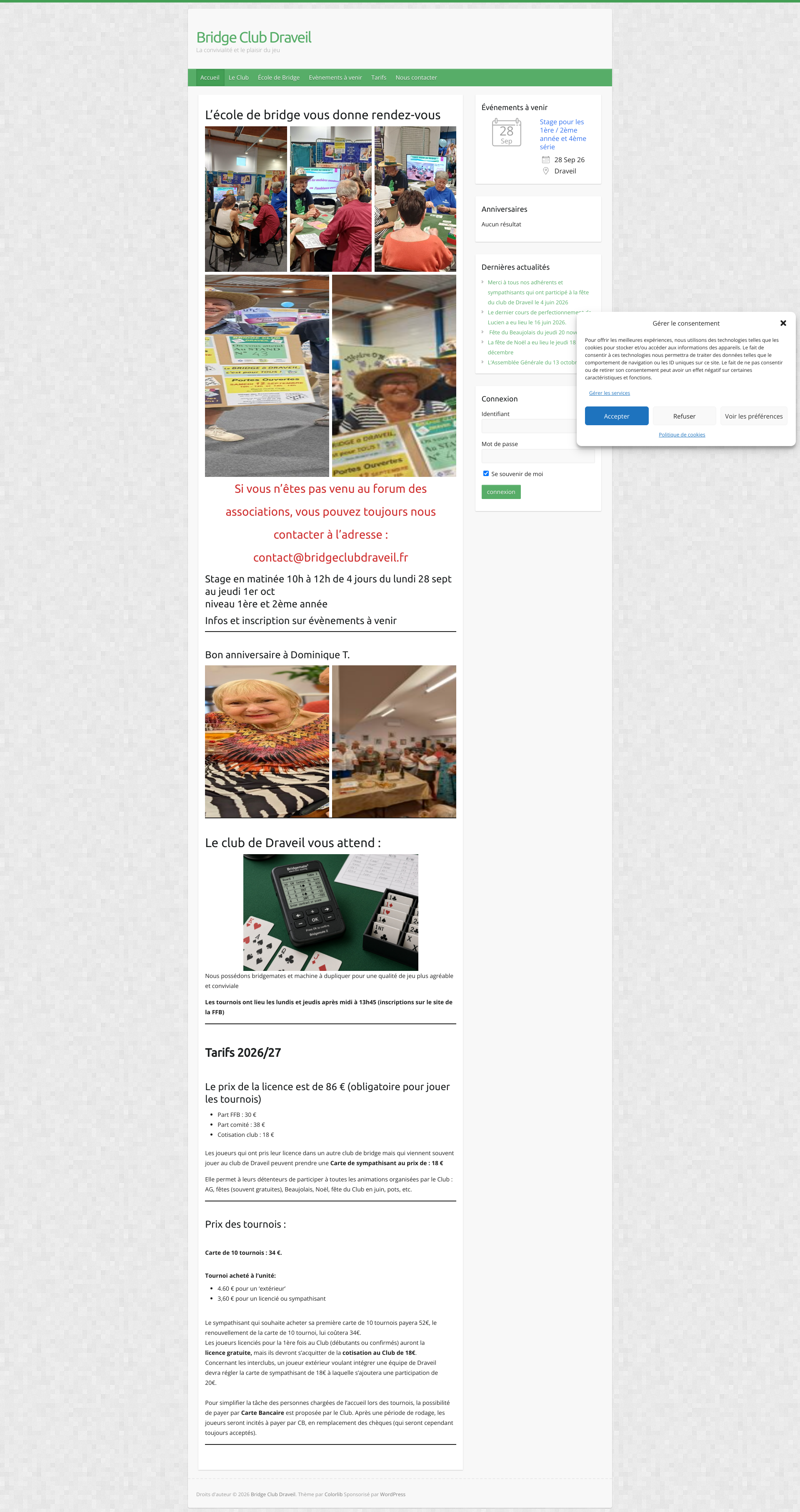 Aperçu du site