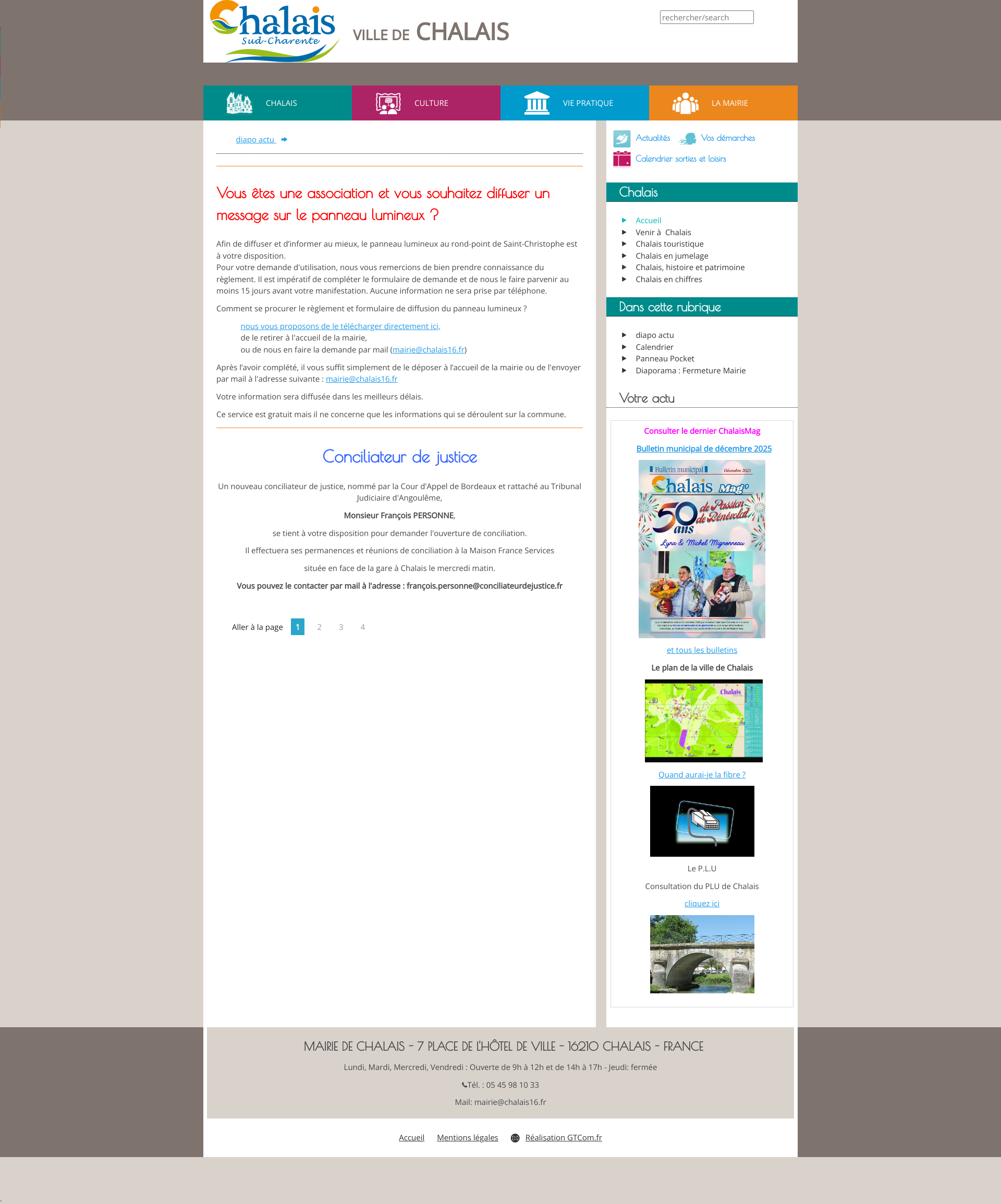 Aperçu du site
