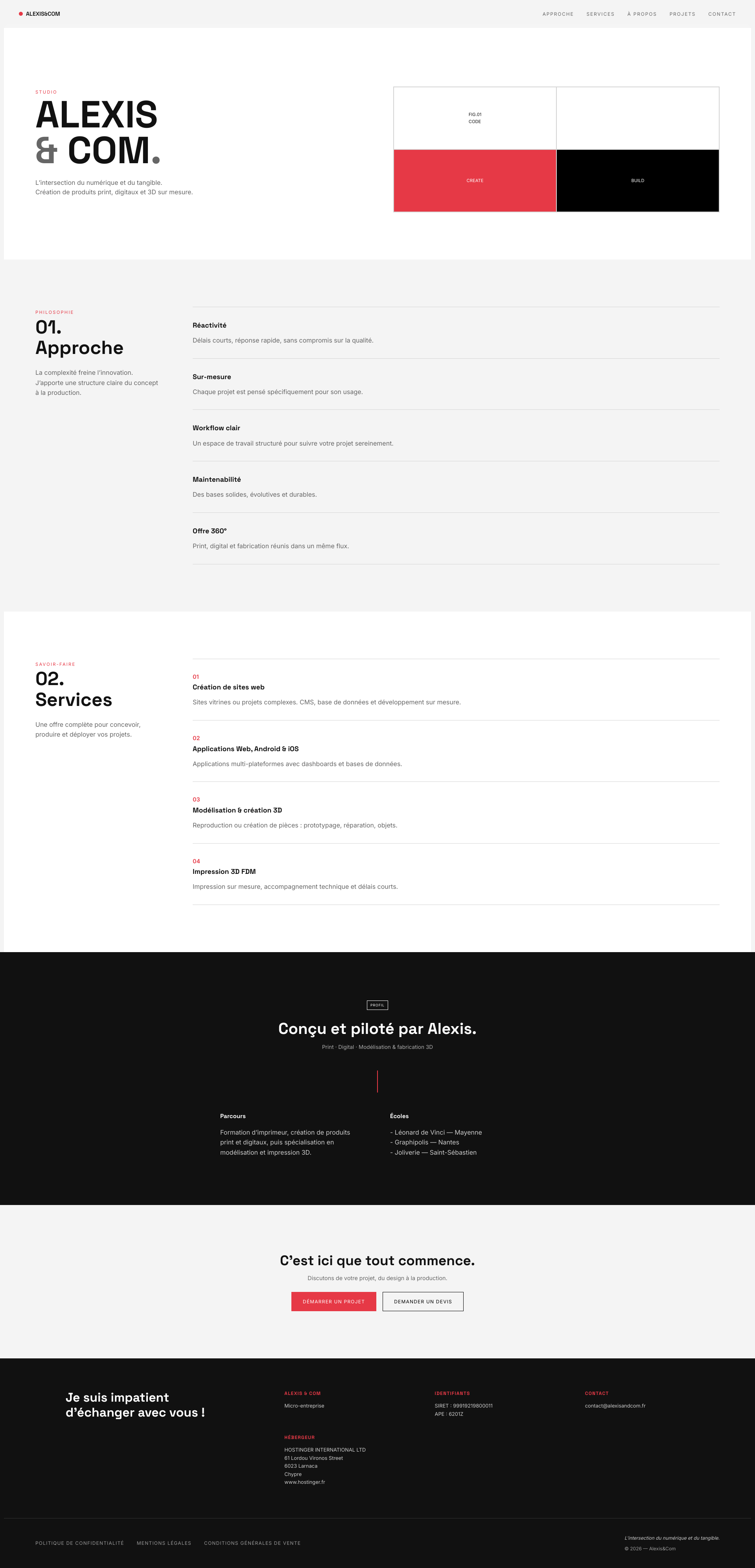 Aperçu du site