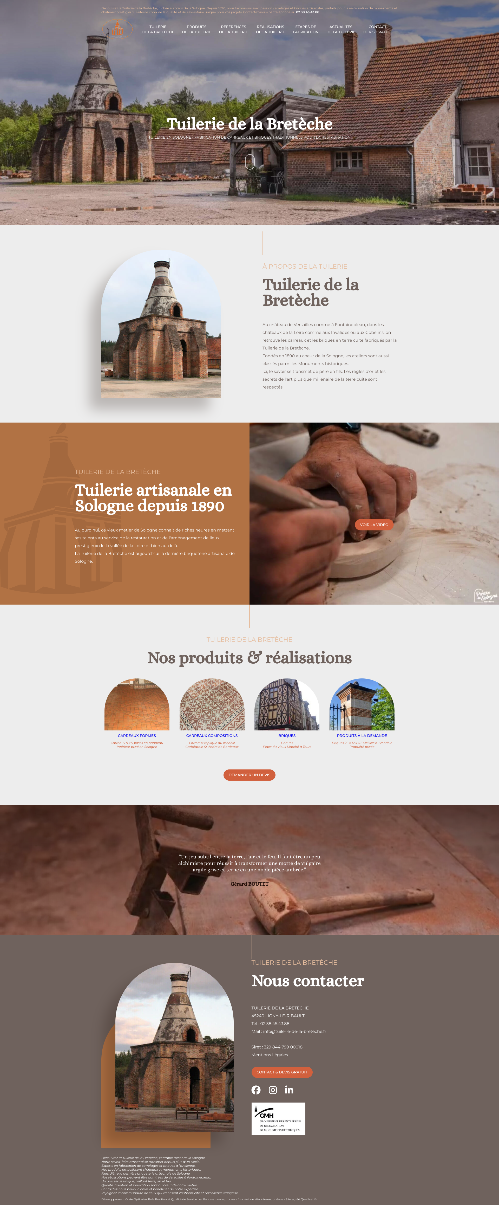 Aperçu du site