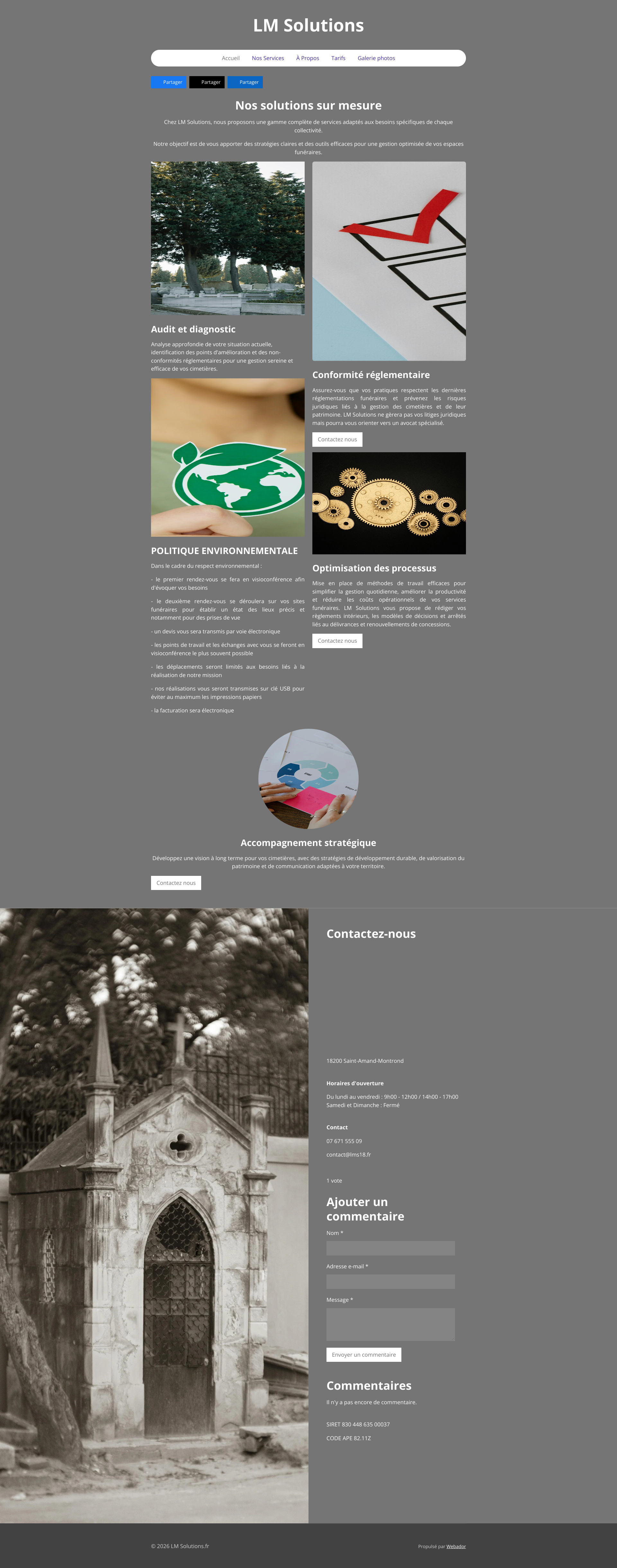 Aperçu du site