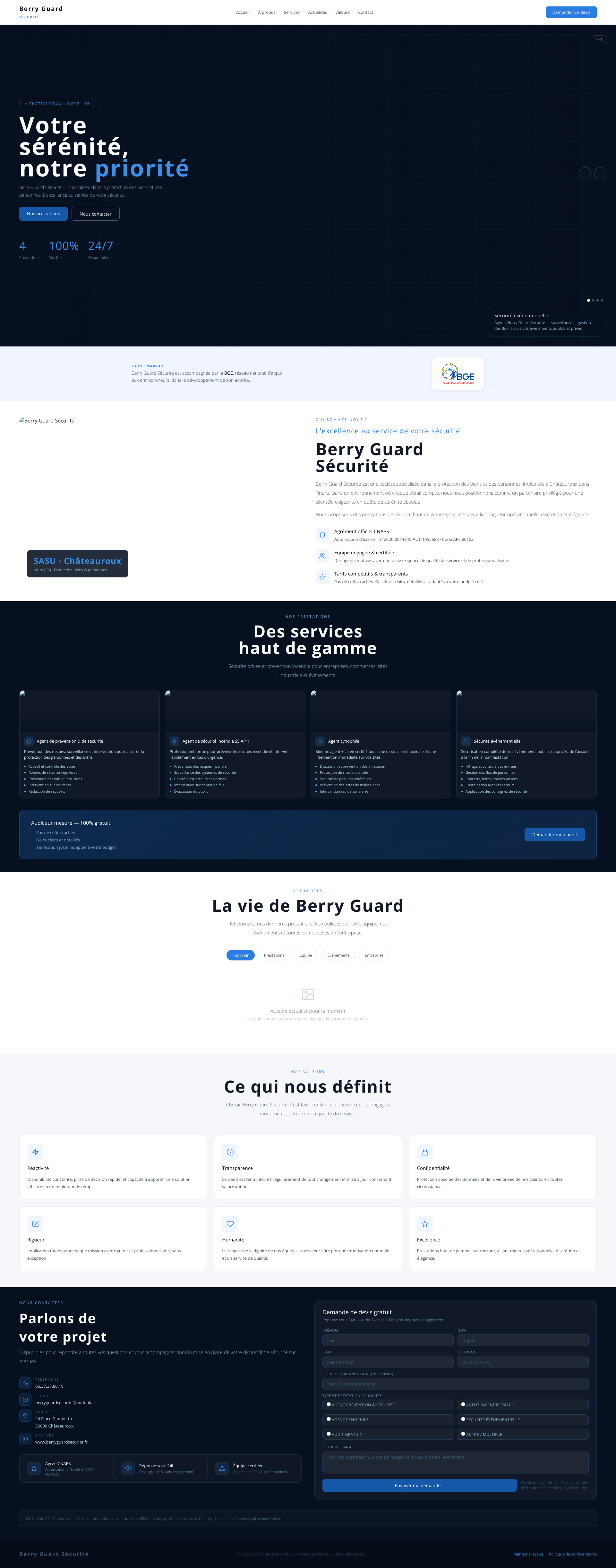 Aperçu du site