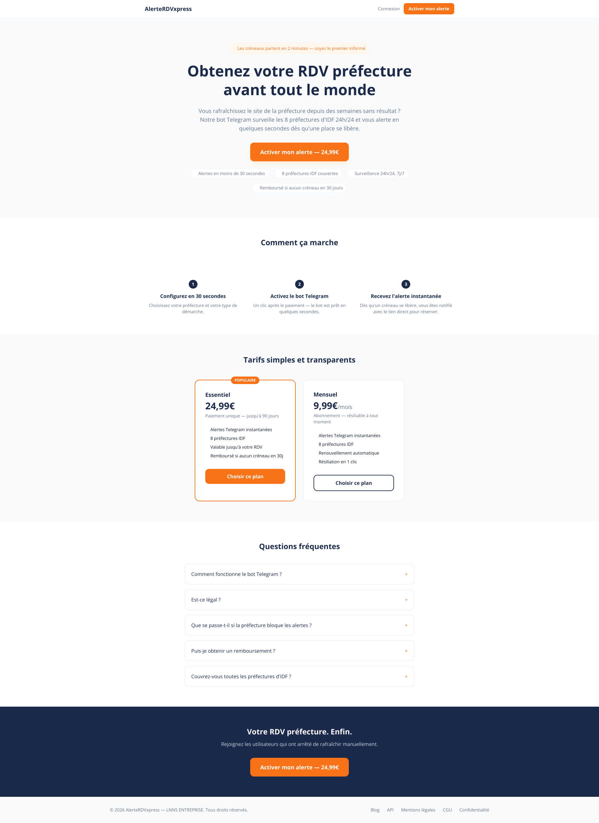Aperçu du site