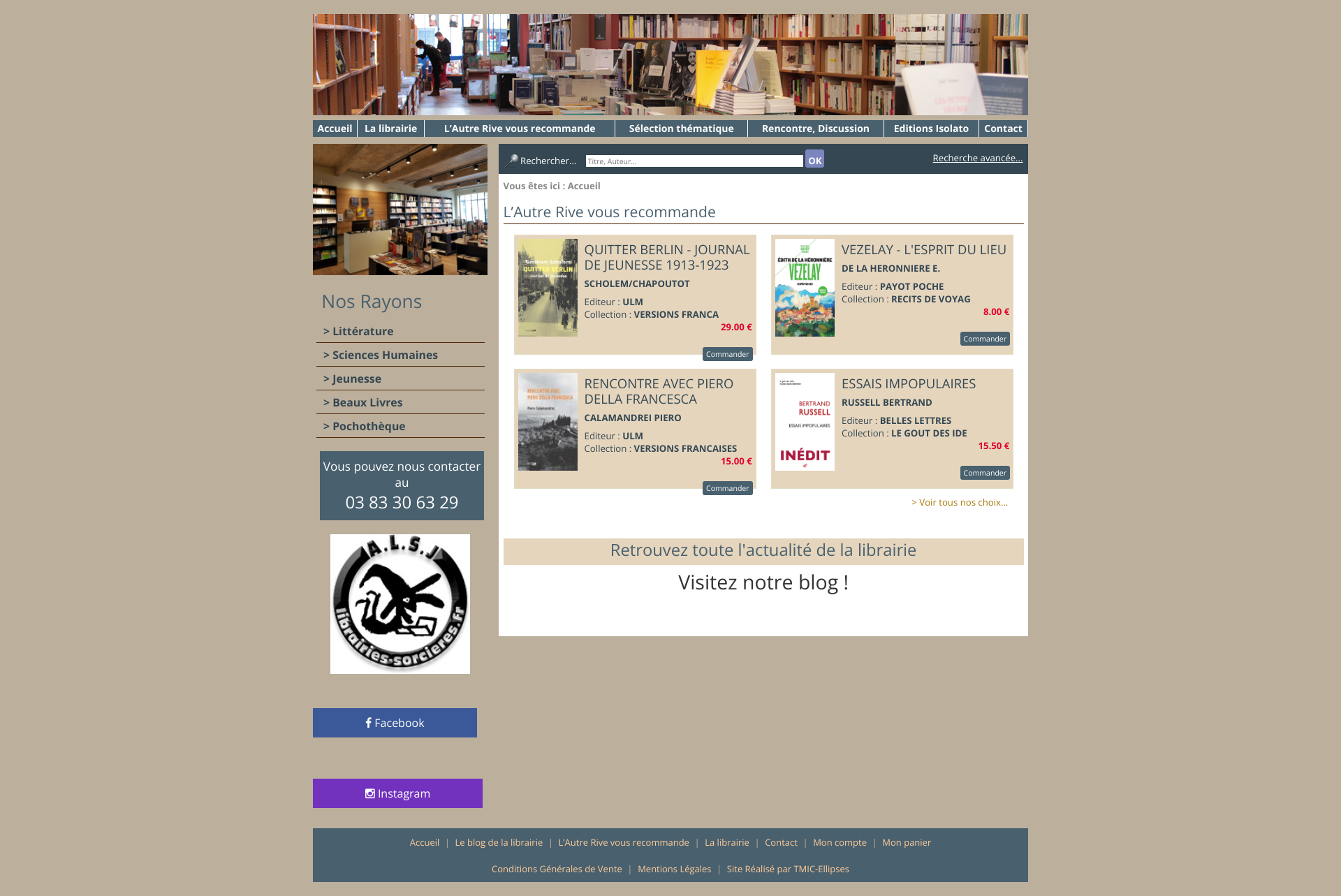 Aperçu du site