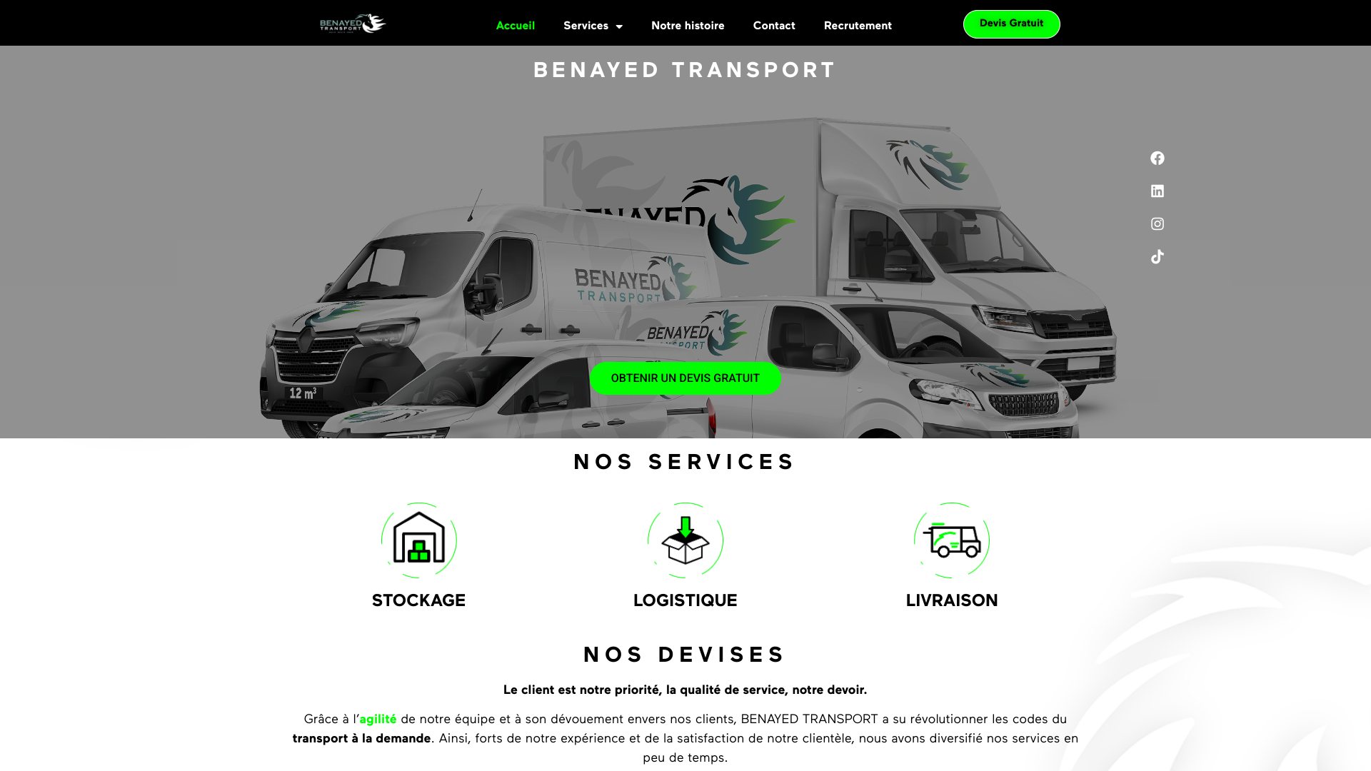 Aperçu du site