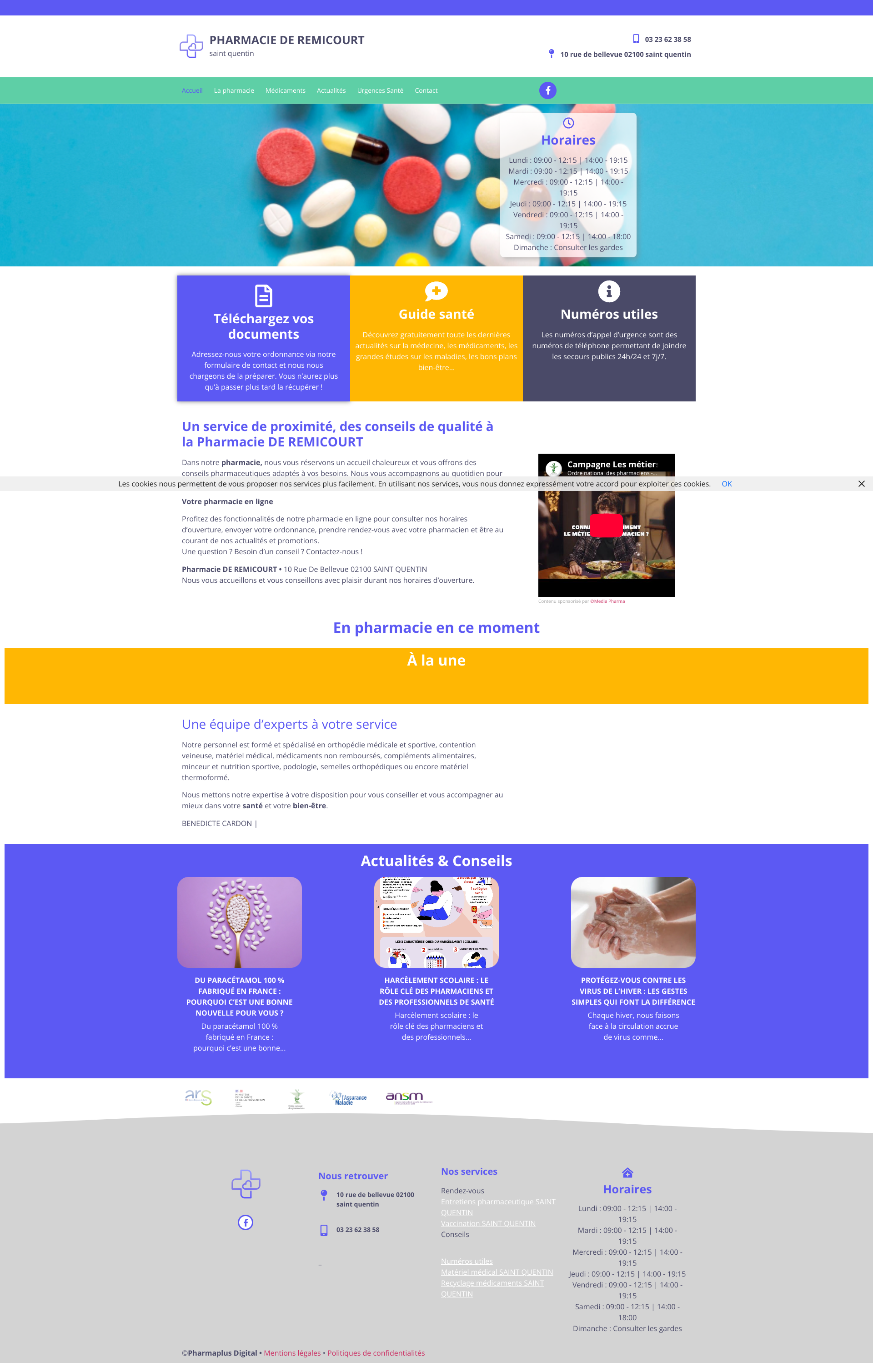 Aperçu du site