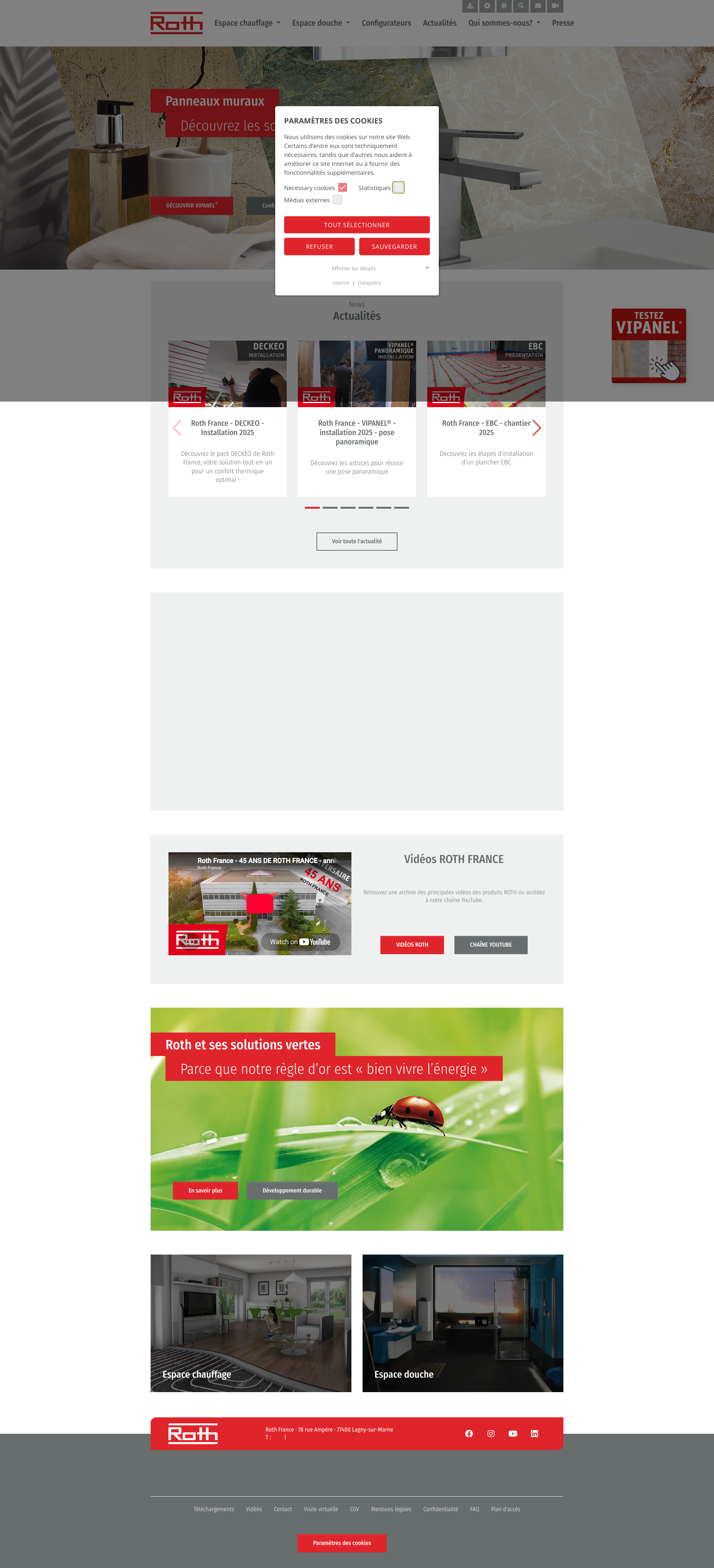 Aperçu du site