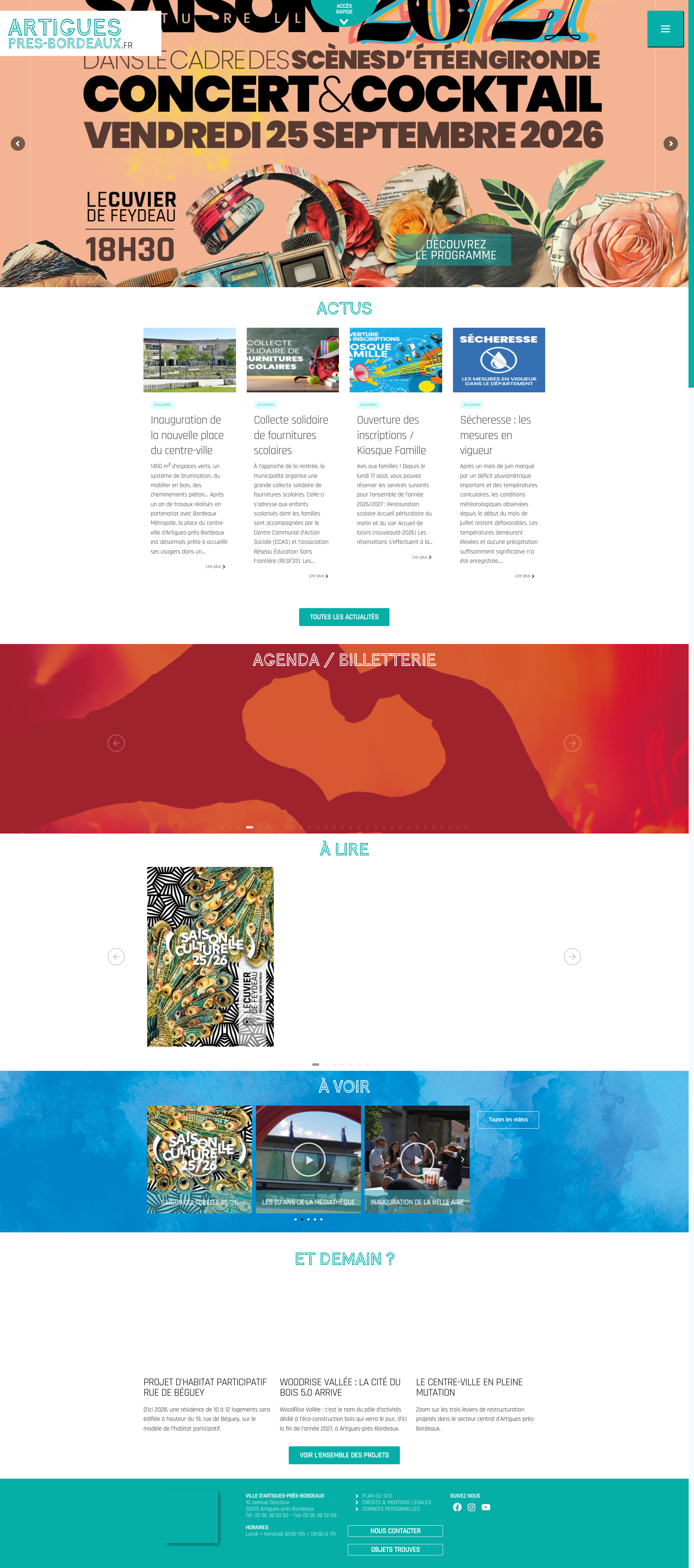 Aperçu du site