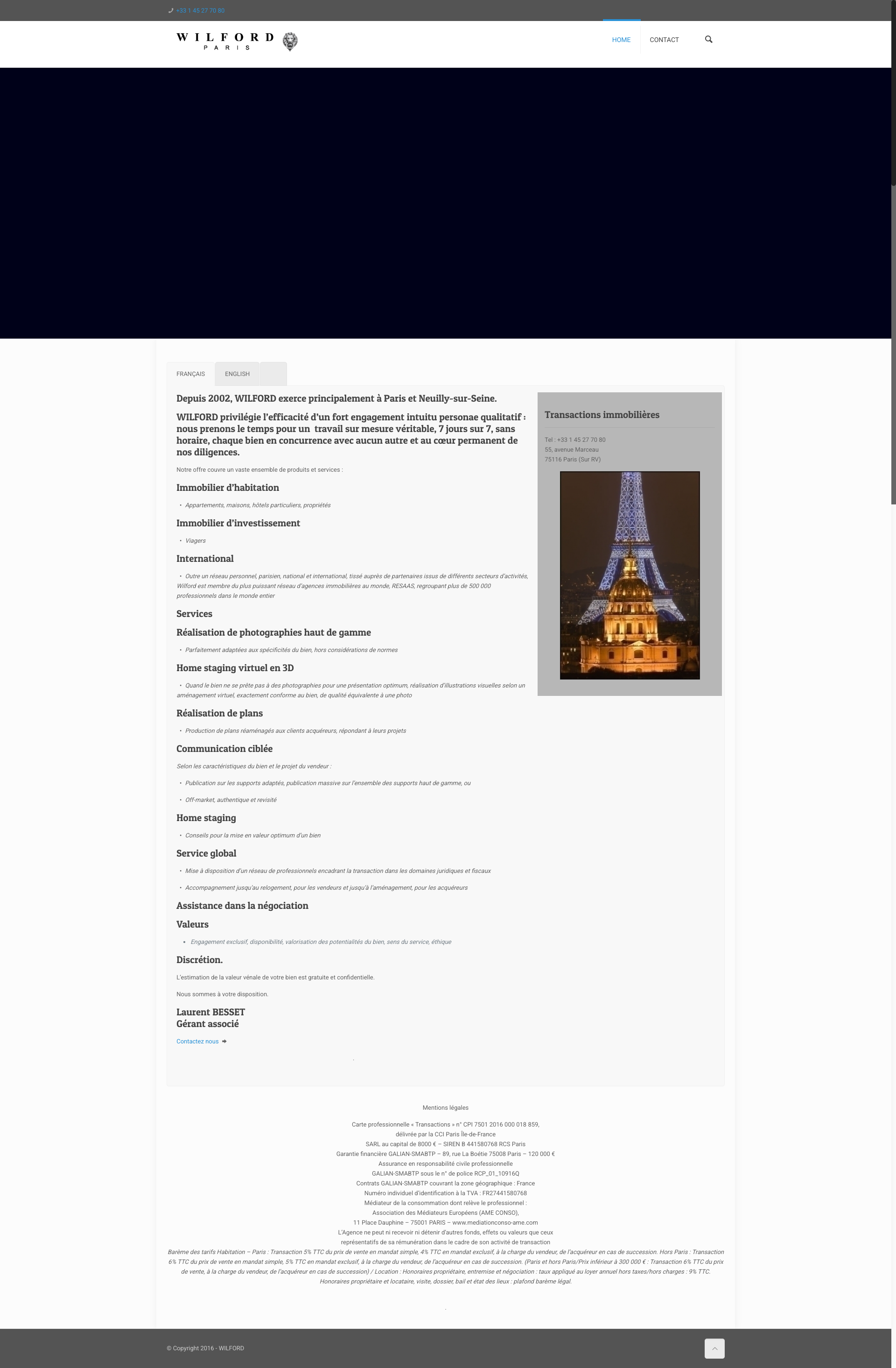 Aperçu du site