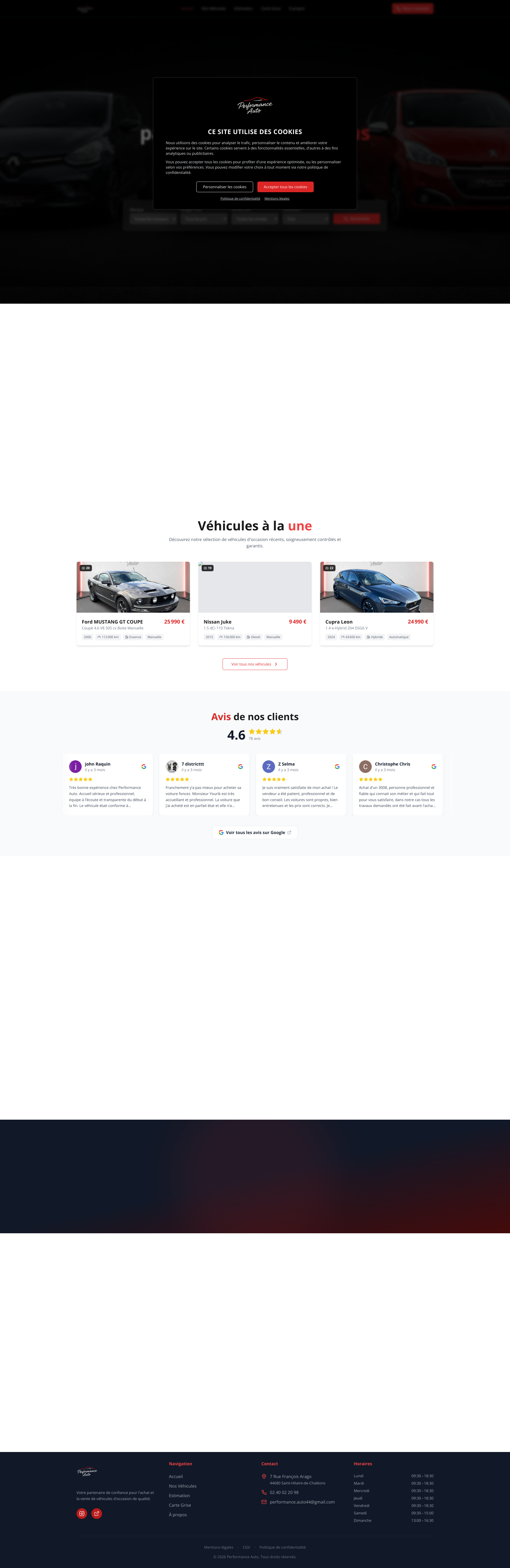 Aperçu du site