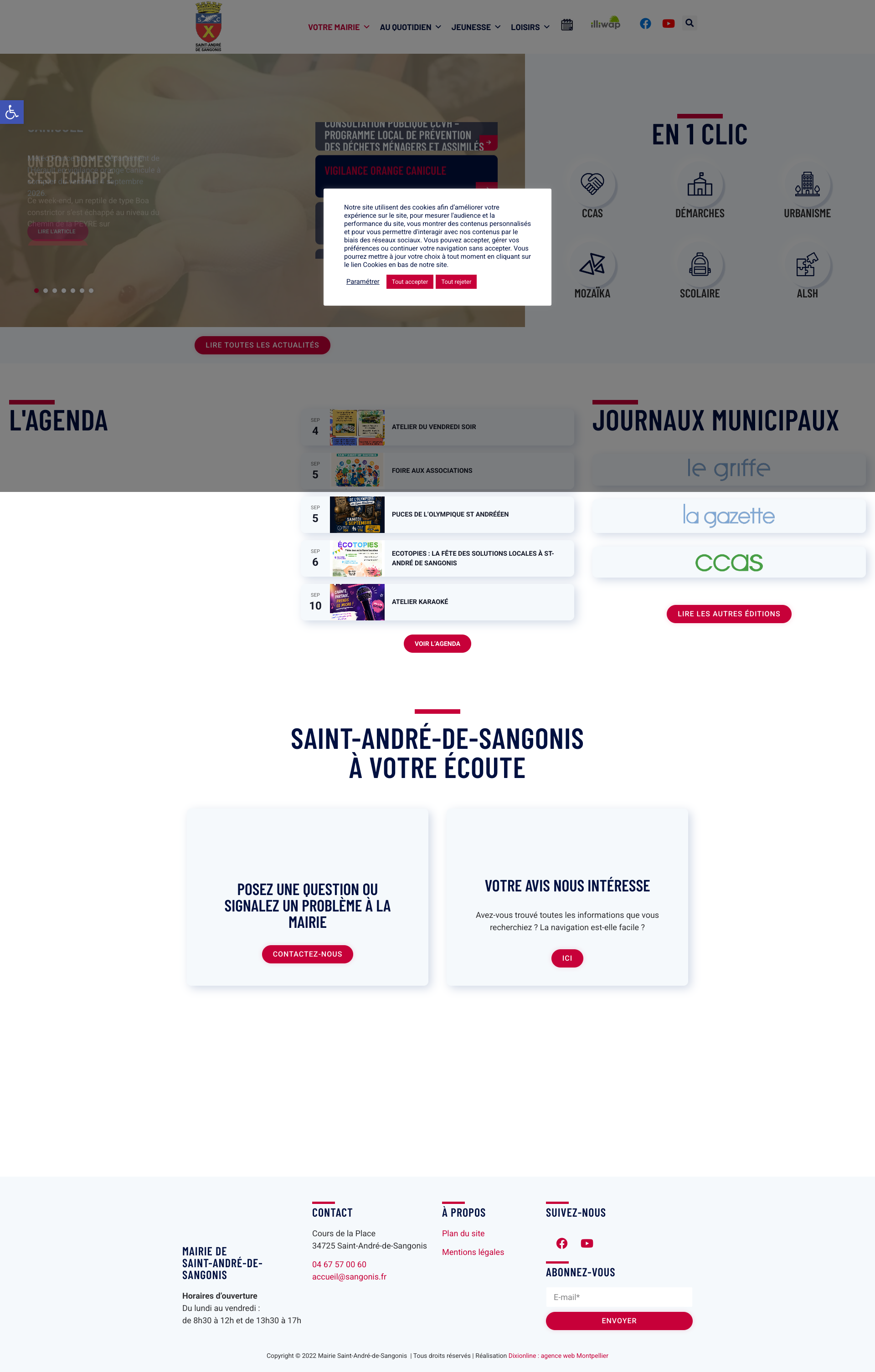 Aperçu du site