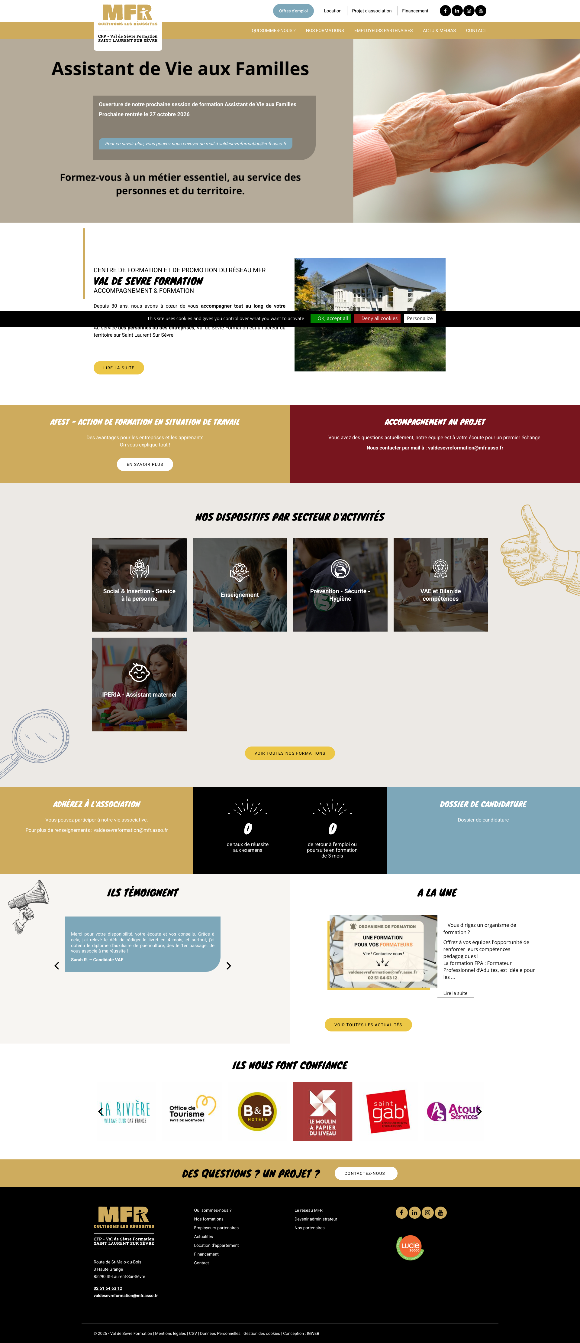 Aperçu du site