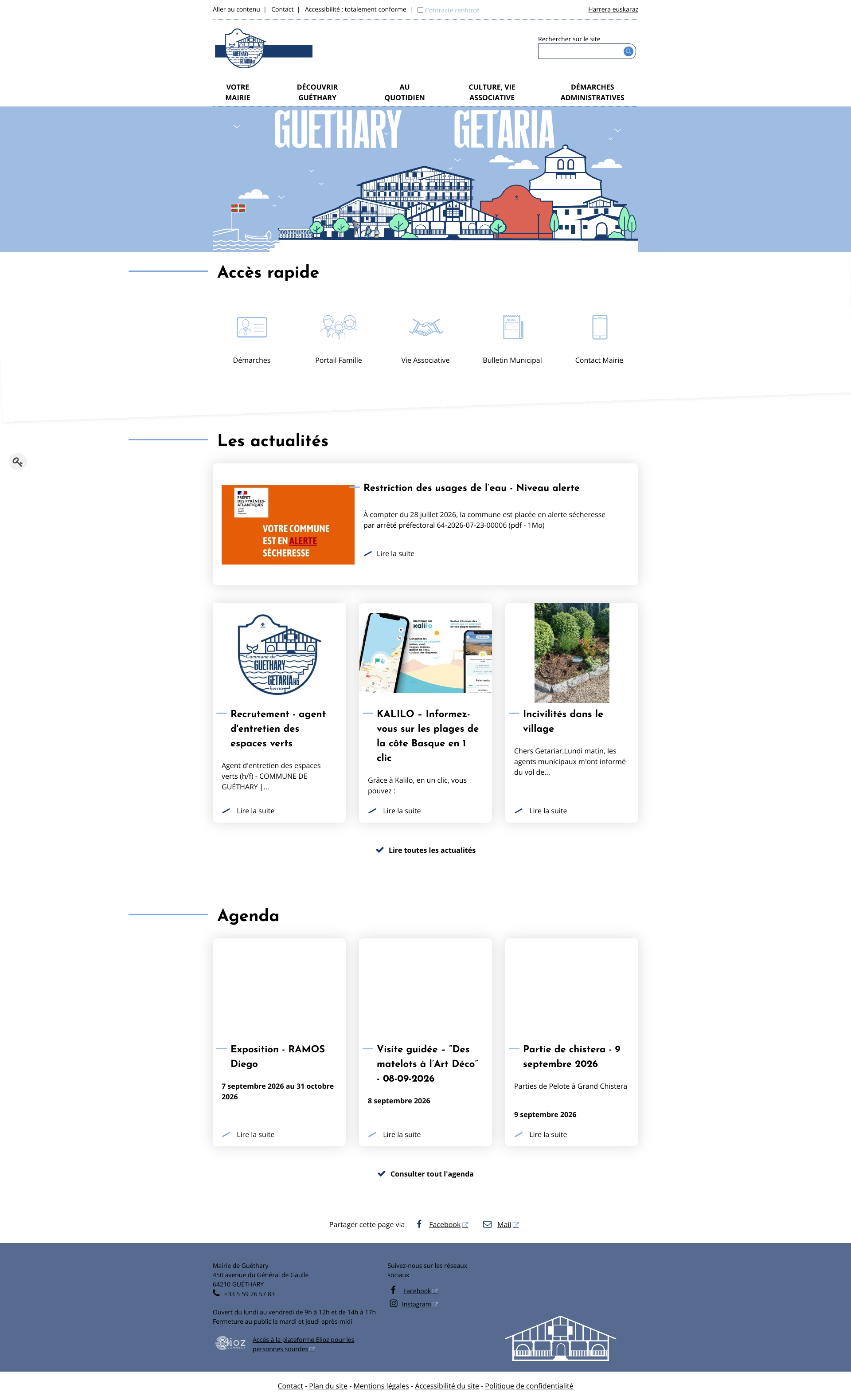 Aperçu du site
