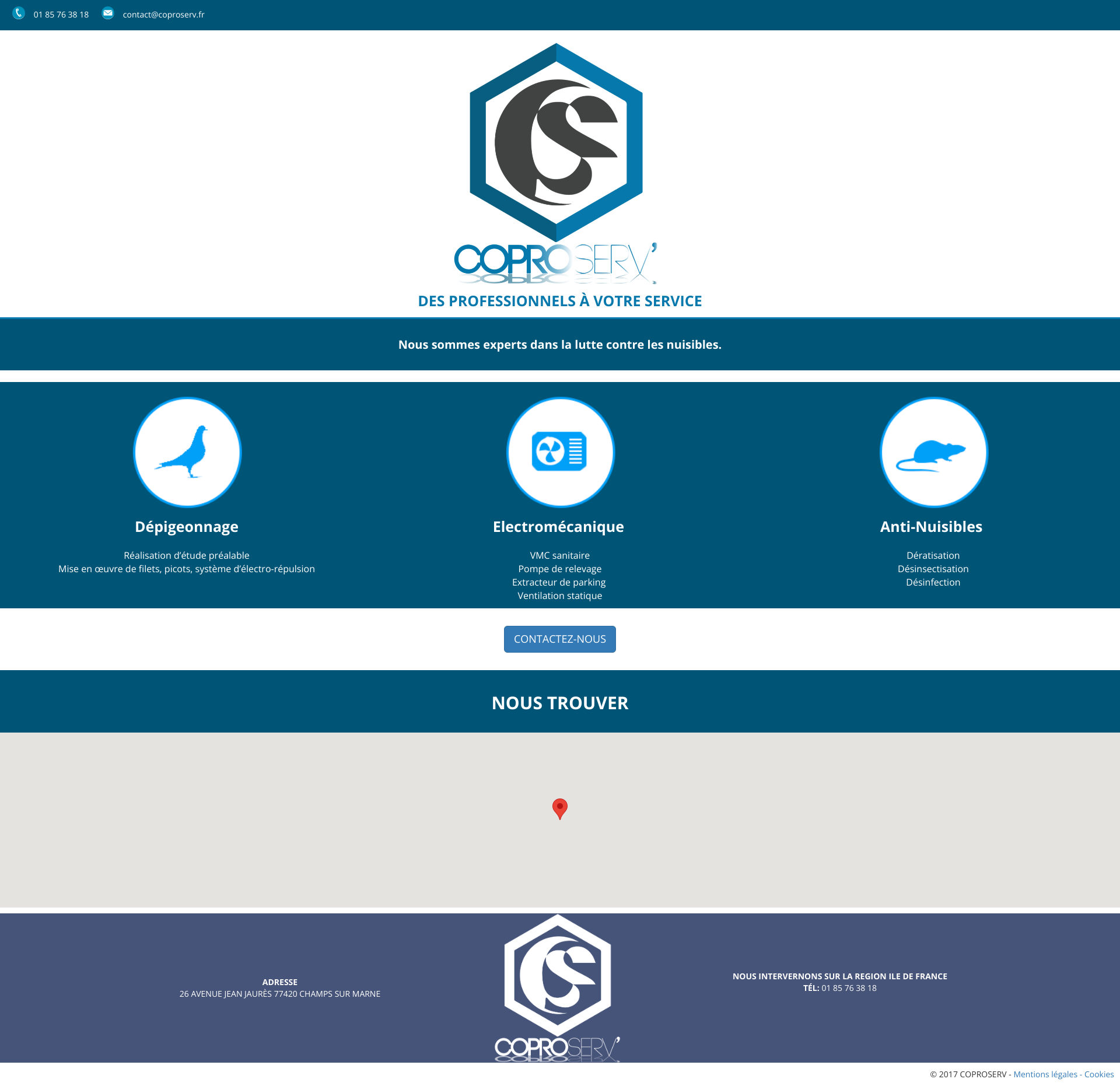 Aperçu du site
