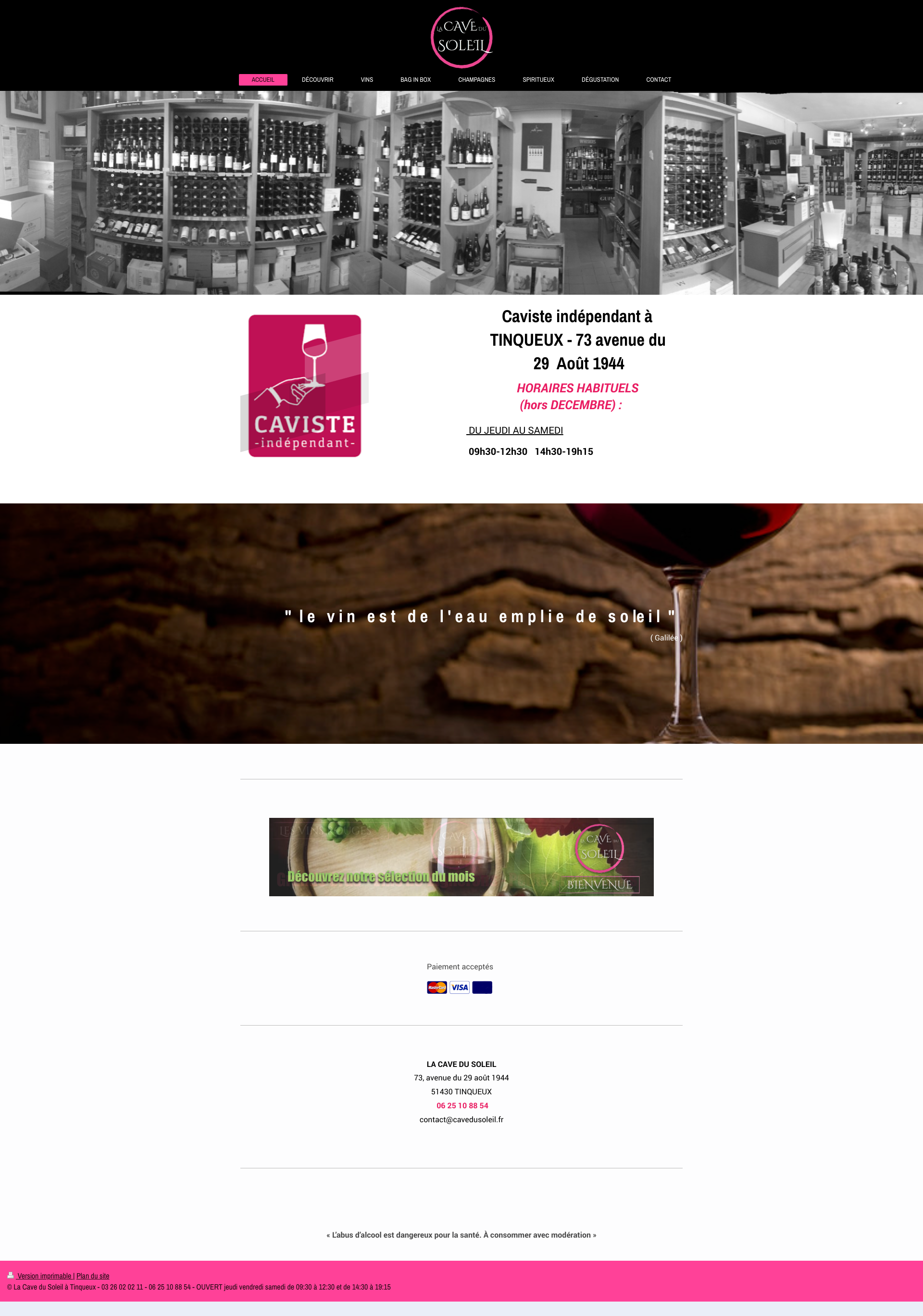 Aperçu du site