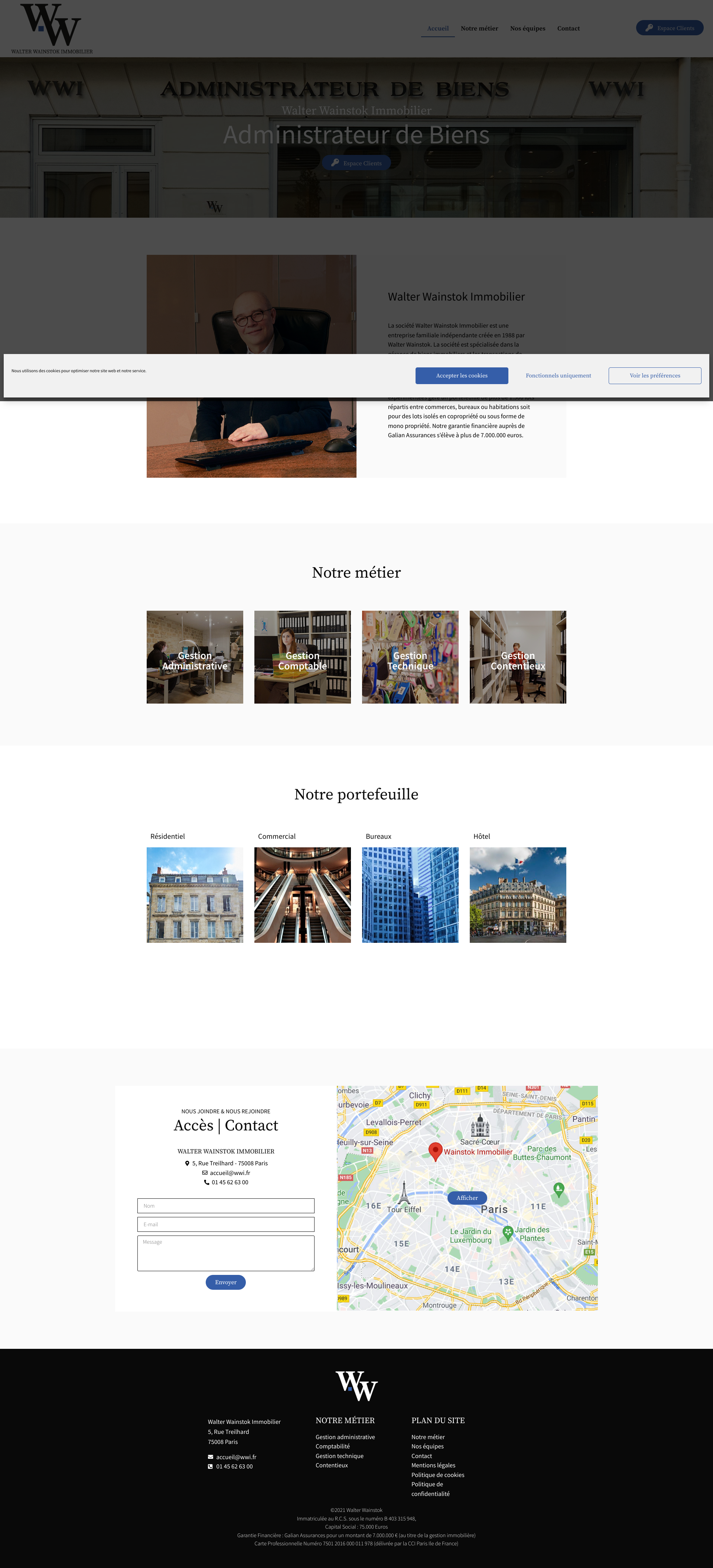 Aperçu du site