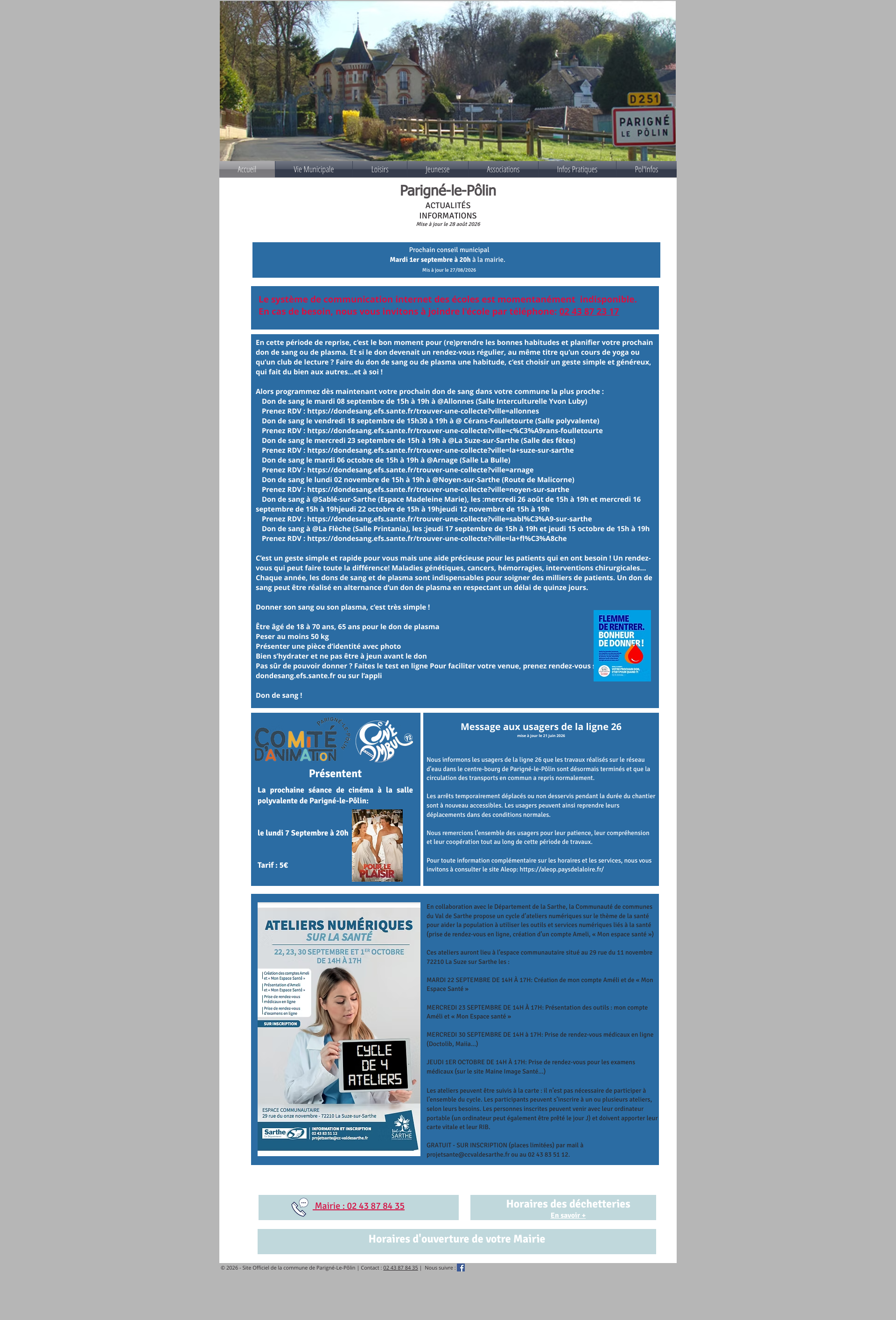 Aperçu du site