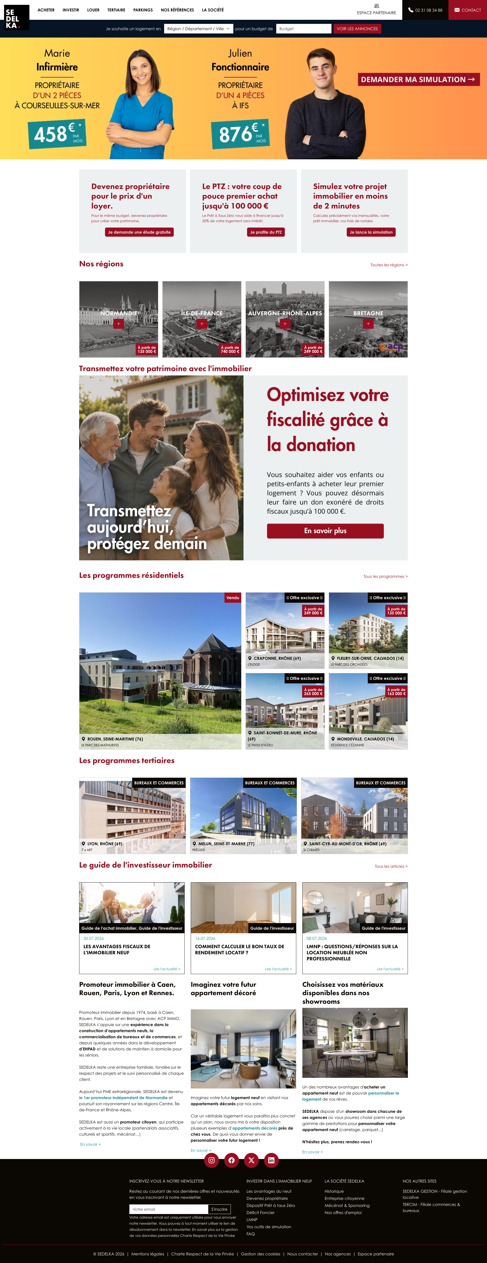 Aperçu du site