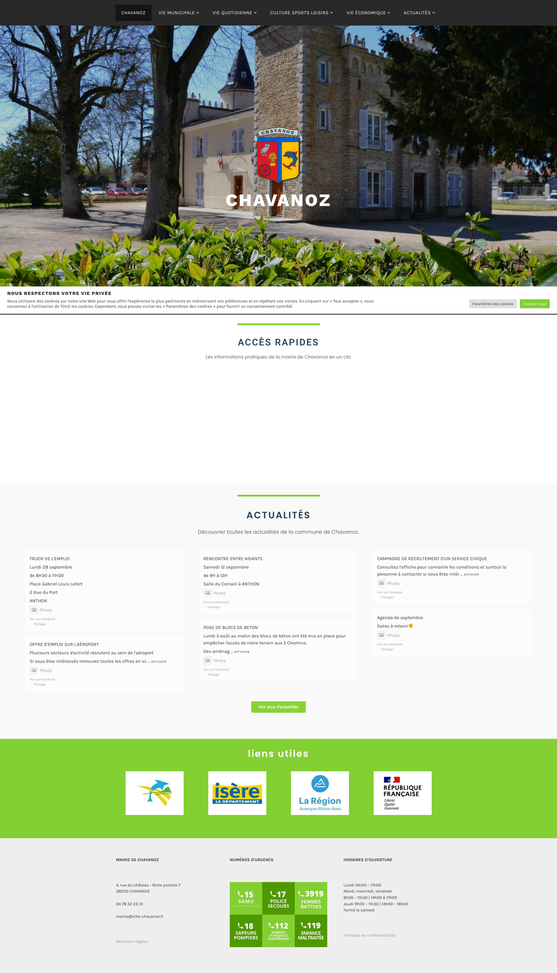 Aperçu du site