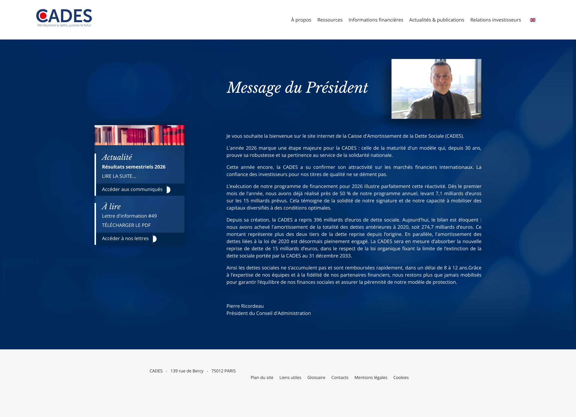 Aperçu du site
