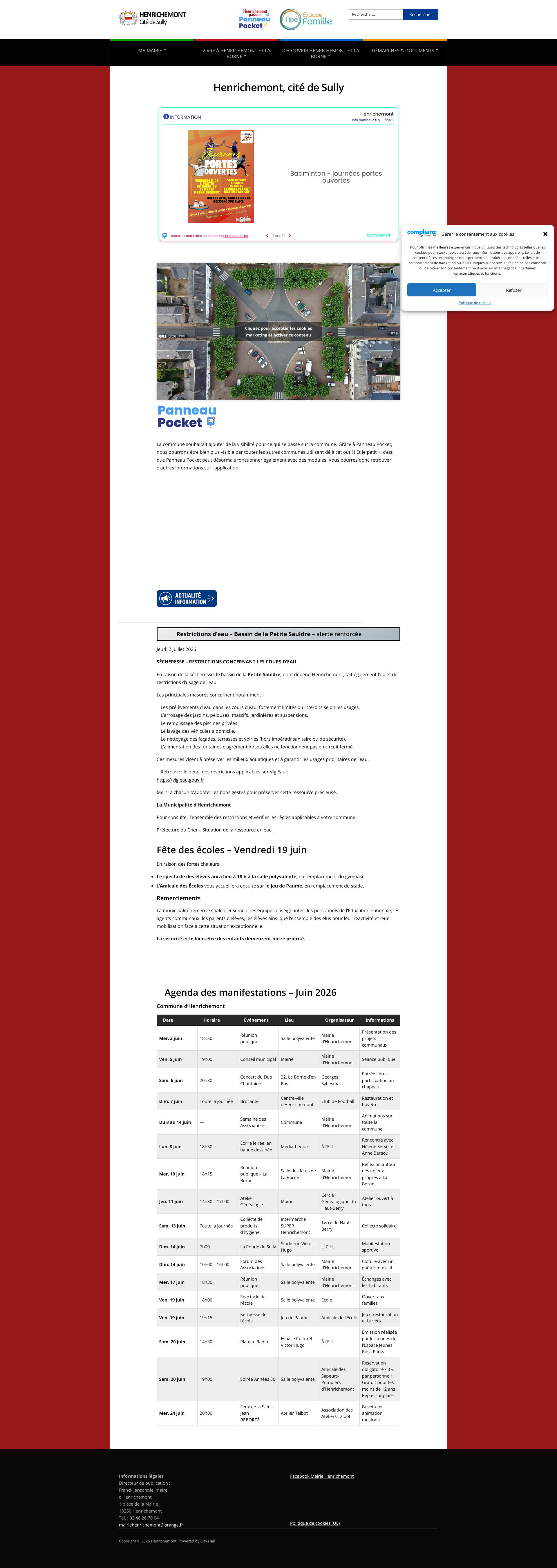 Aperçu du site