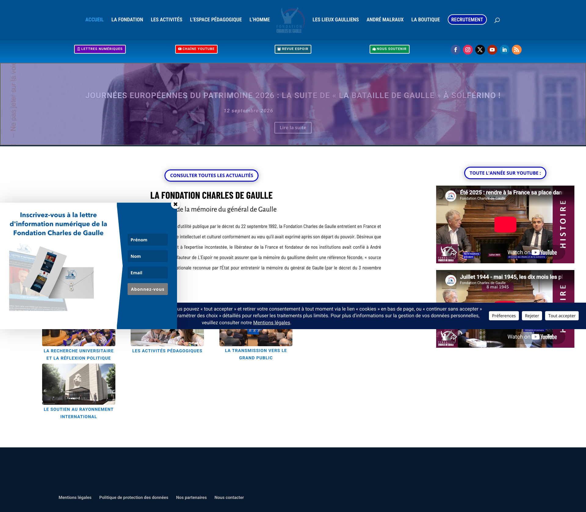 Aperçu du site