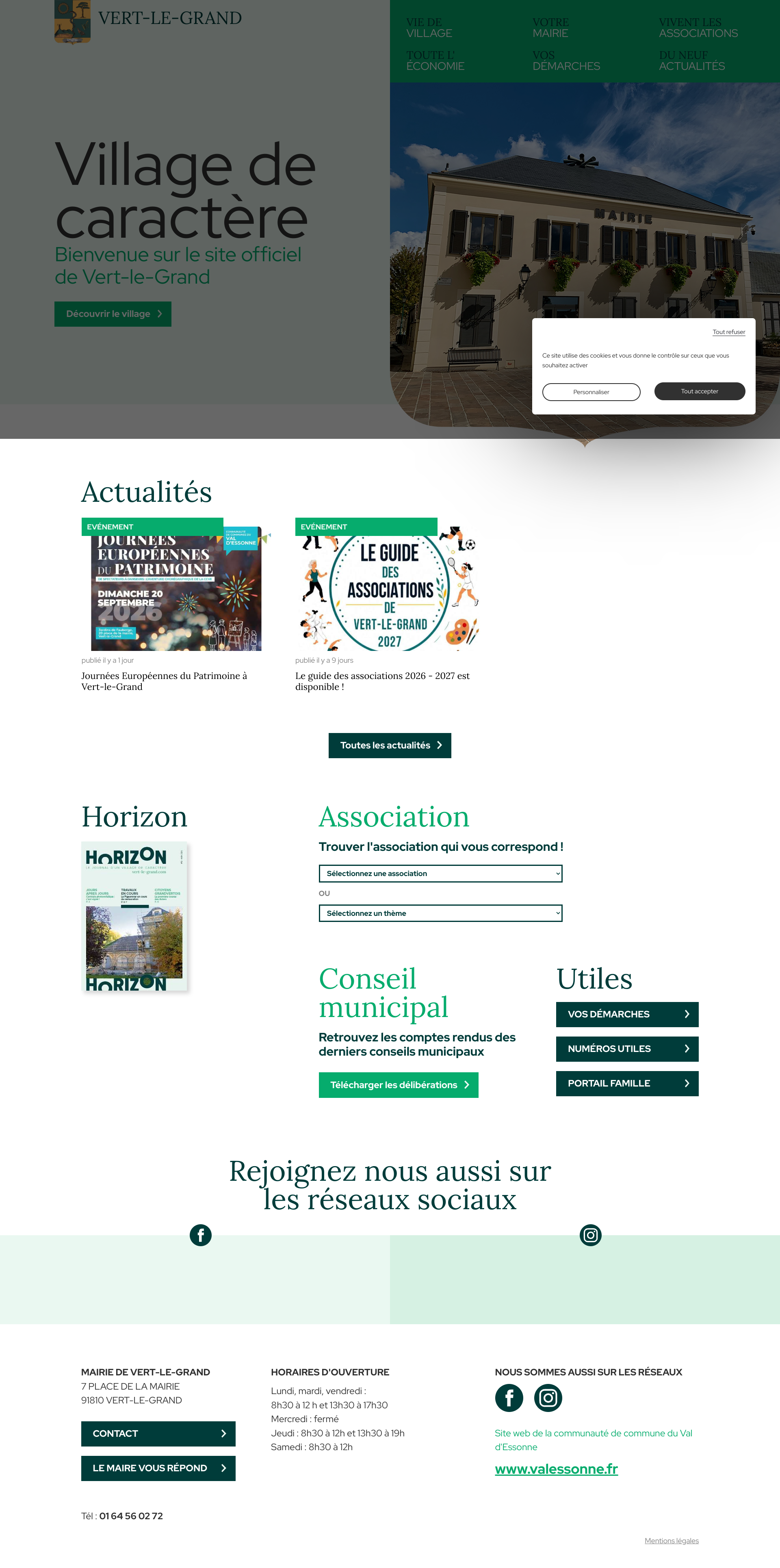 Aperçu du site