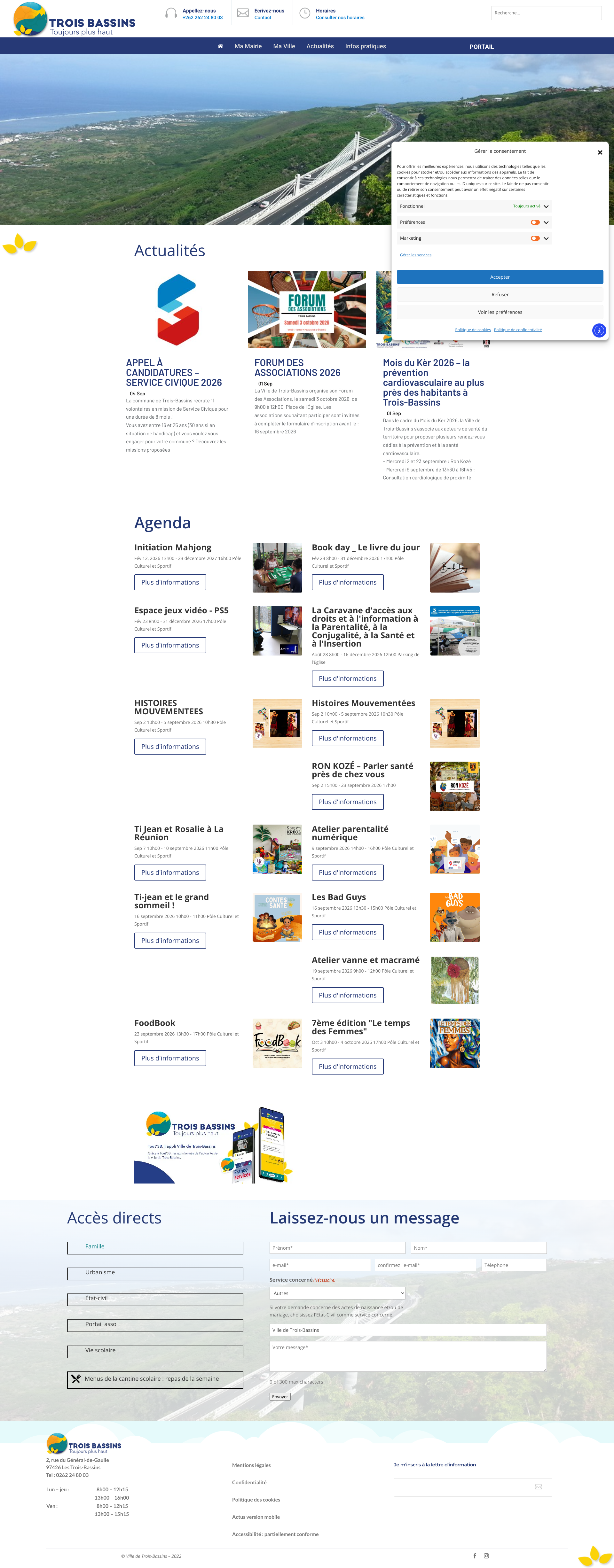 Aperçu du site