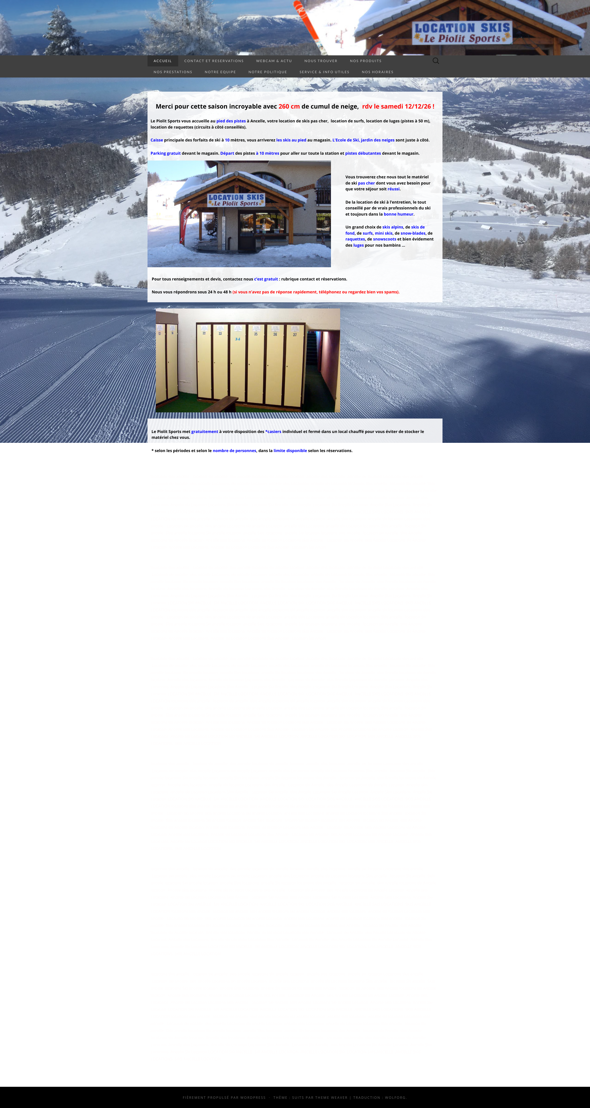 Aperçu du site
