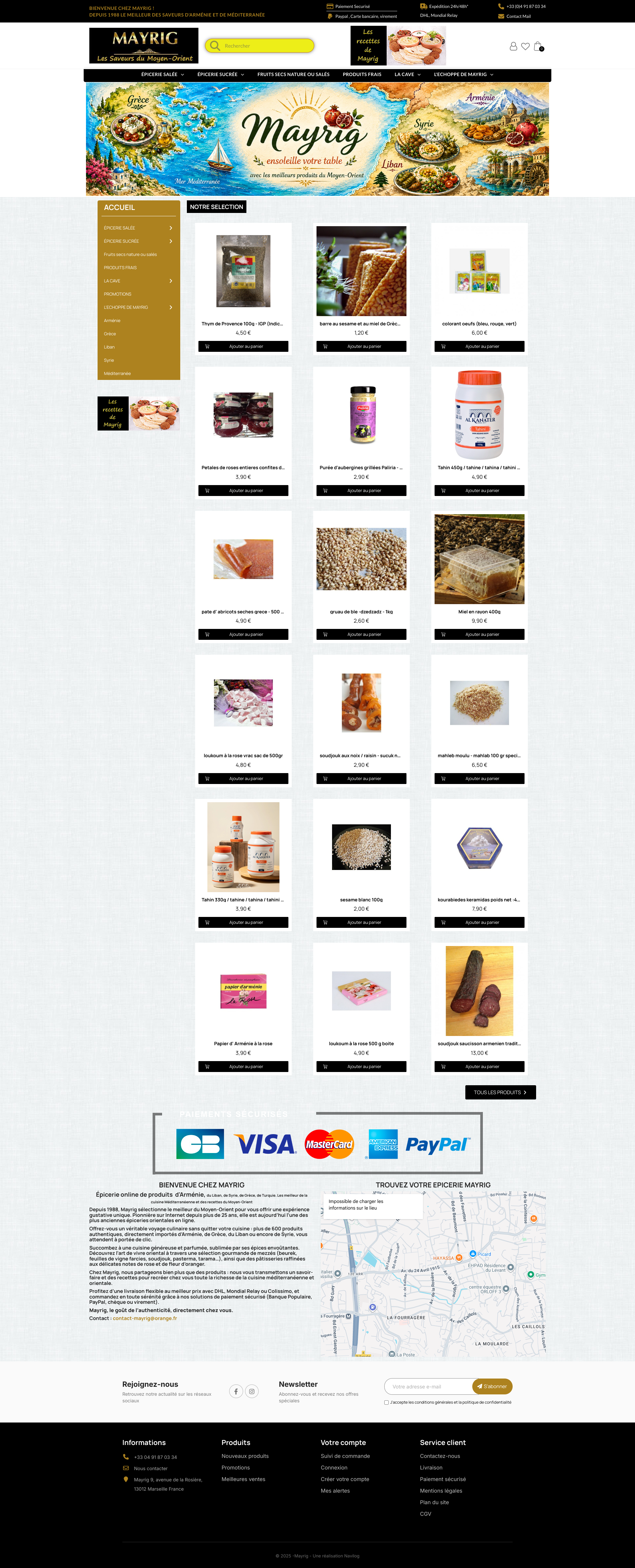 Aperçu du site