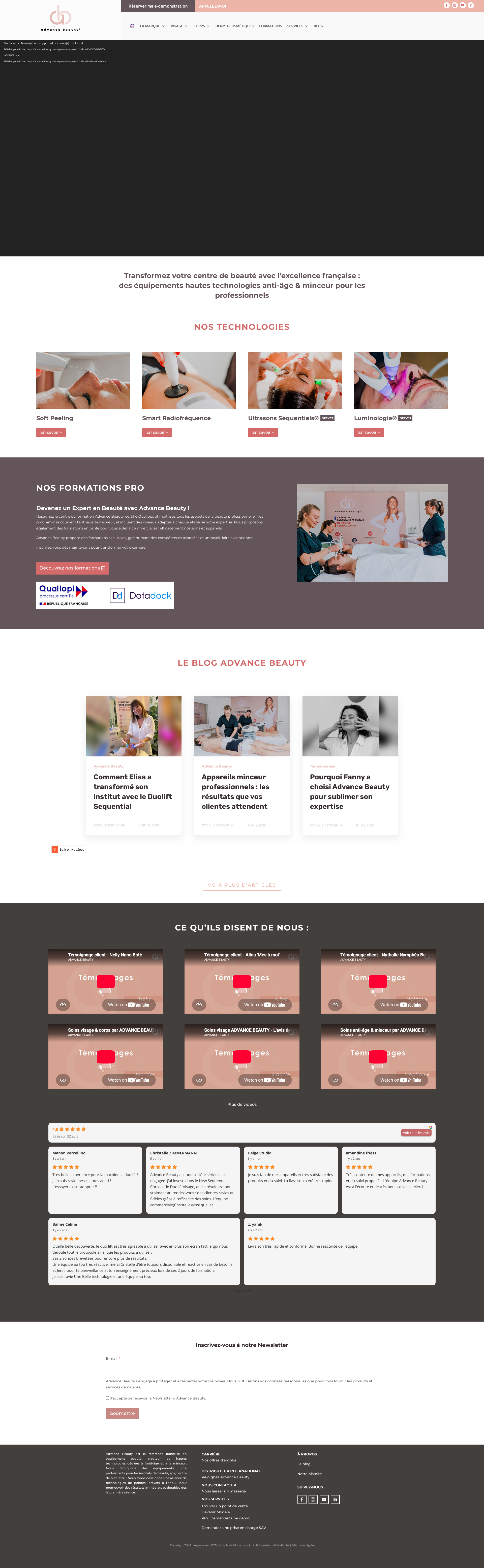 Aperçu du site