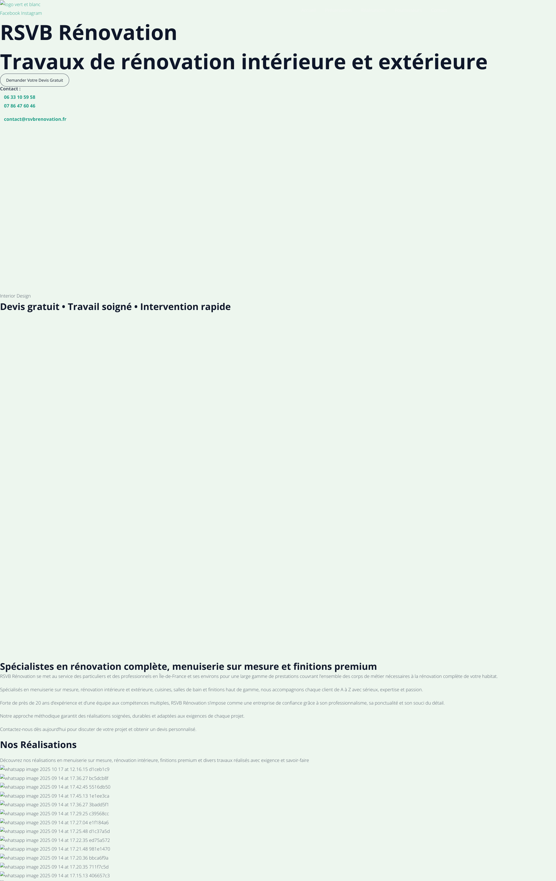 Aperçu du site