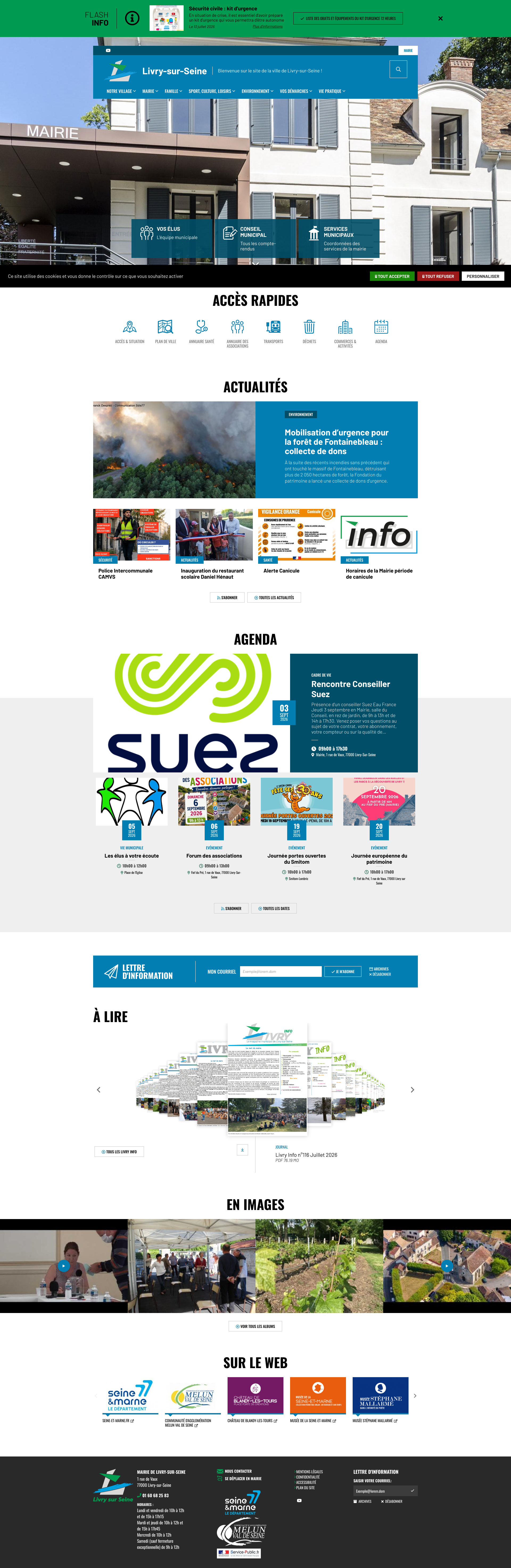 Aperçu du site