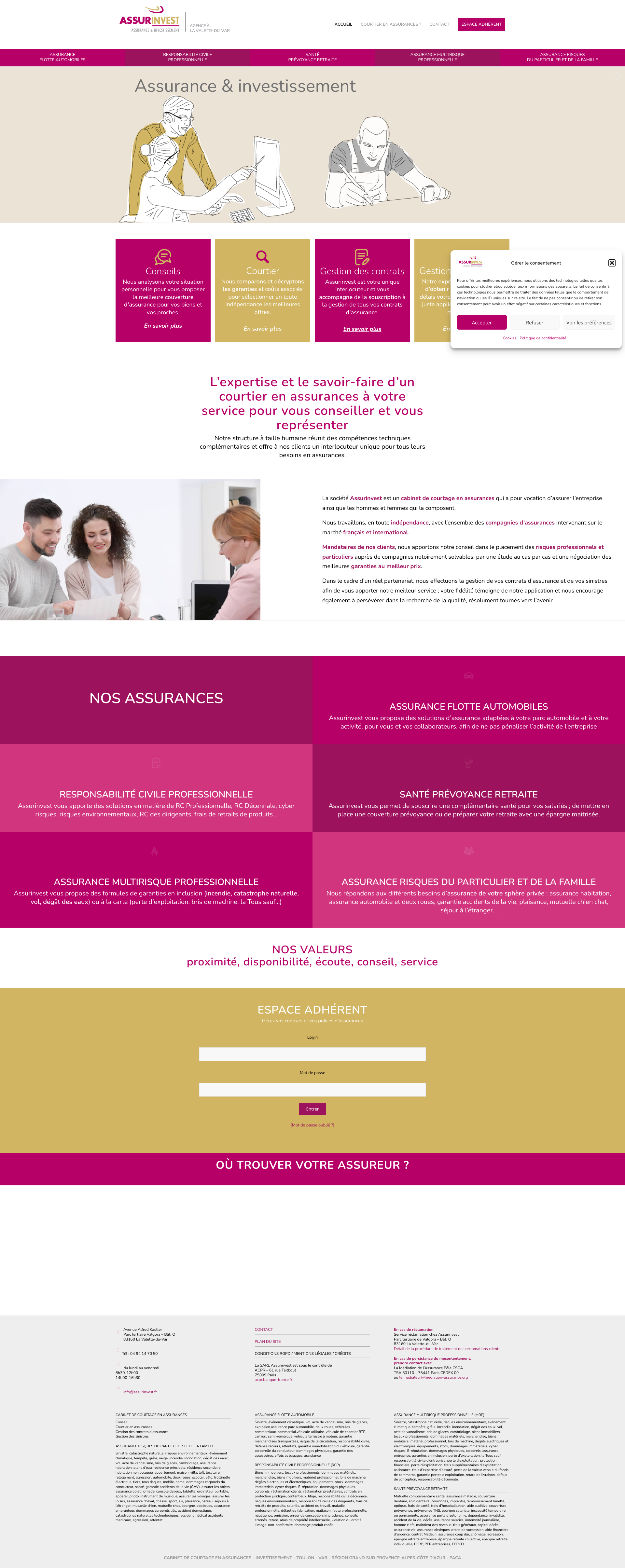 Aperçu du site