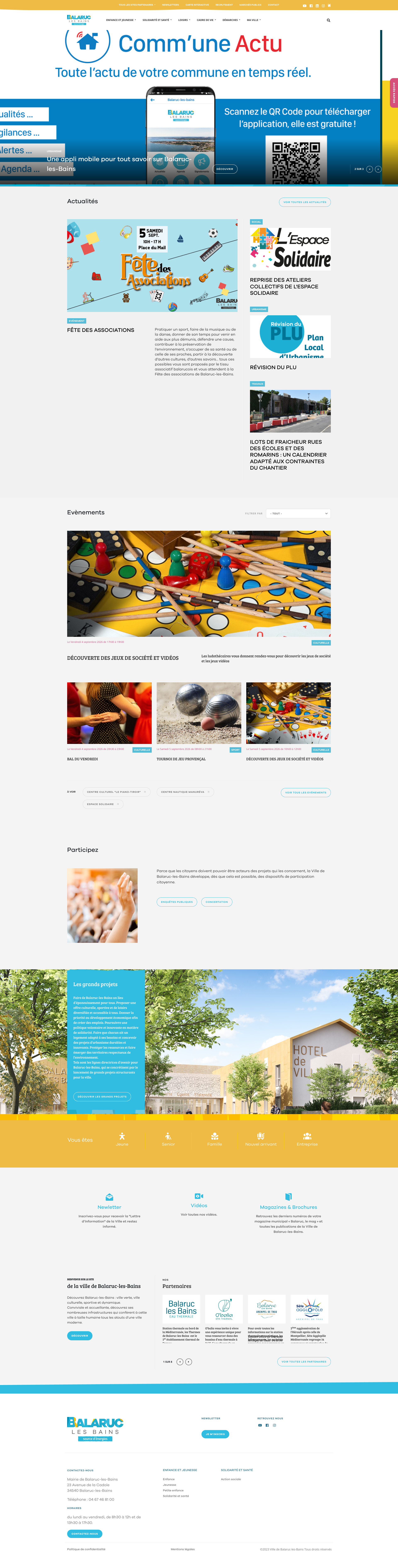 Aperçu du site