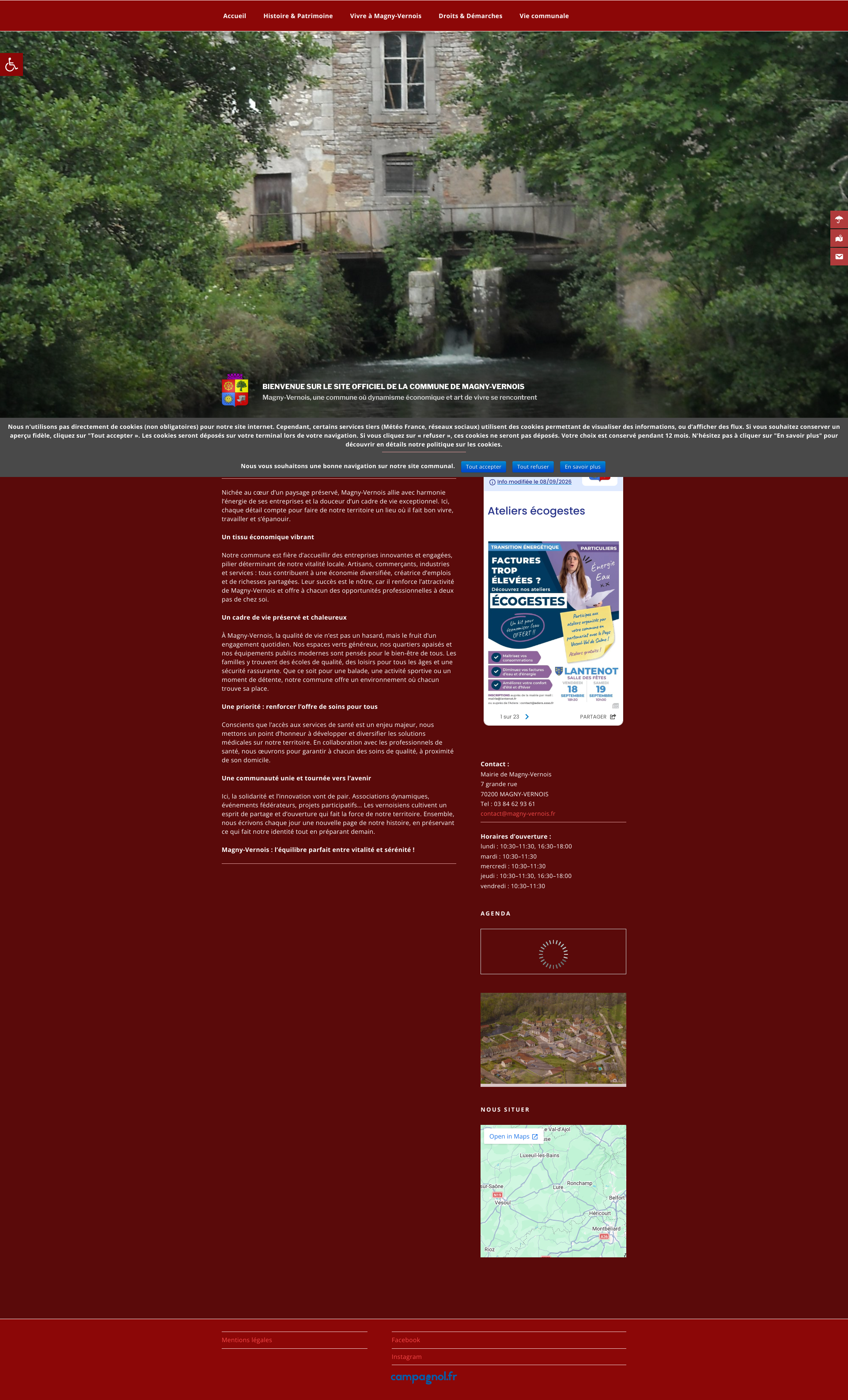Aperçu du site