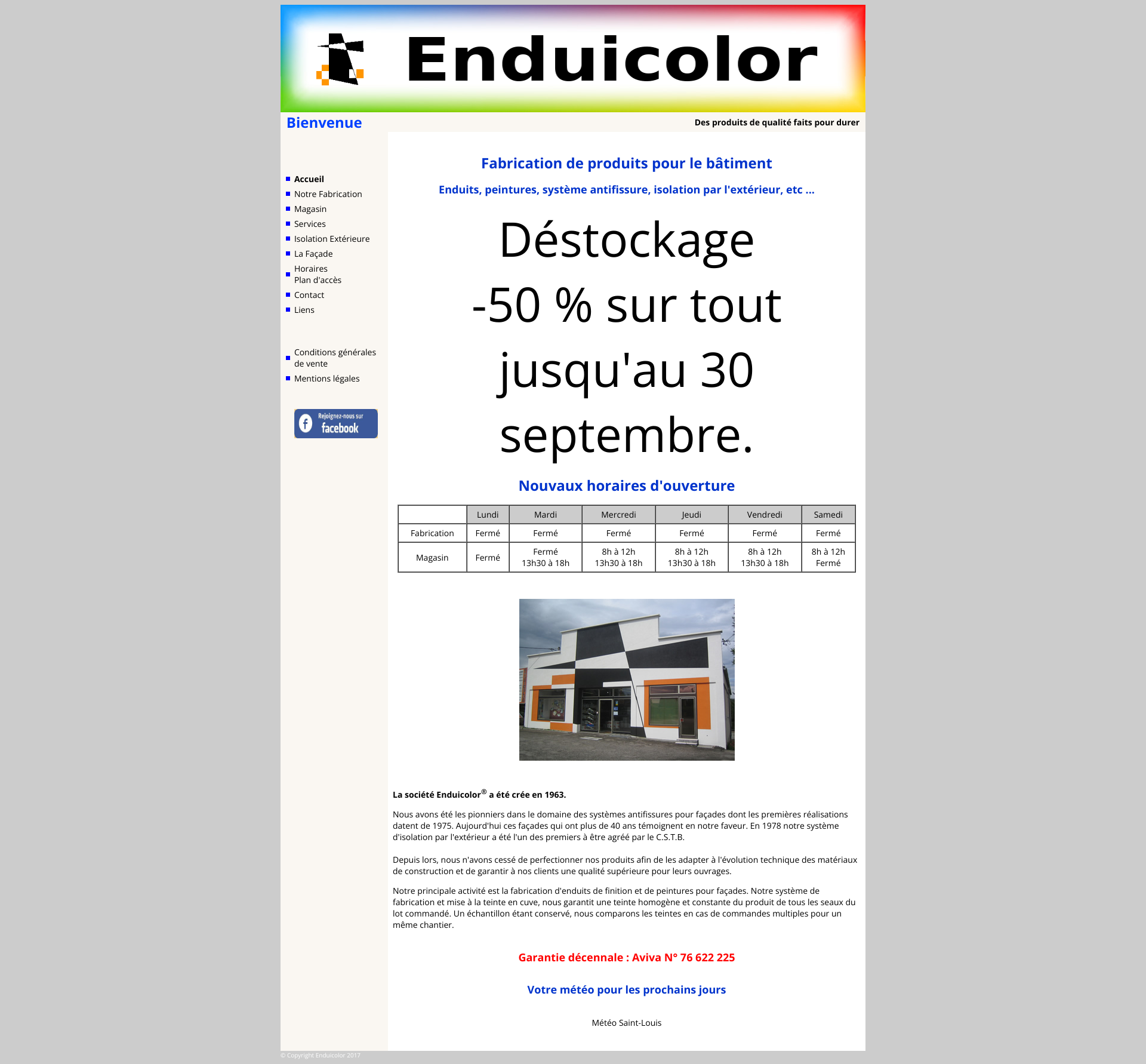 Aperçu du site