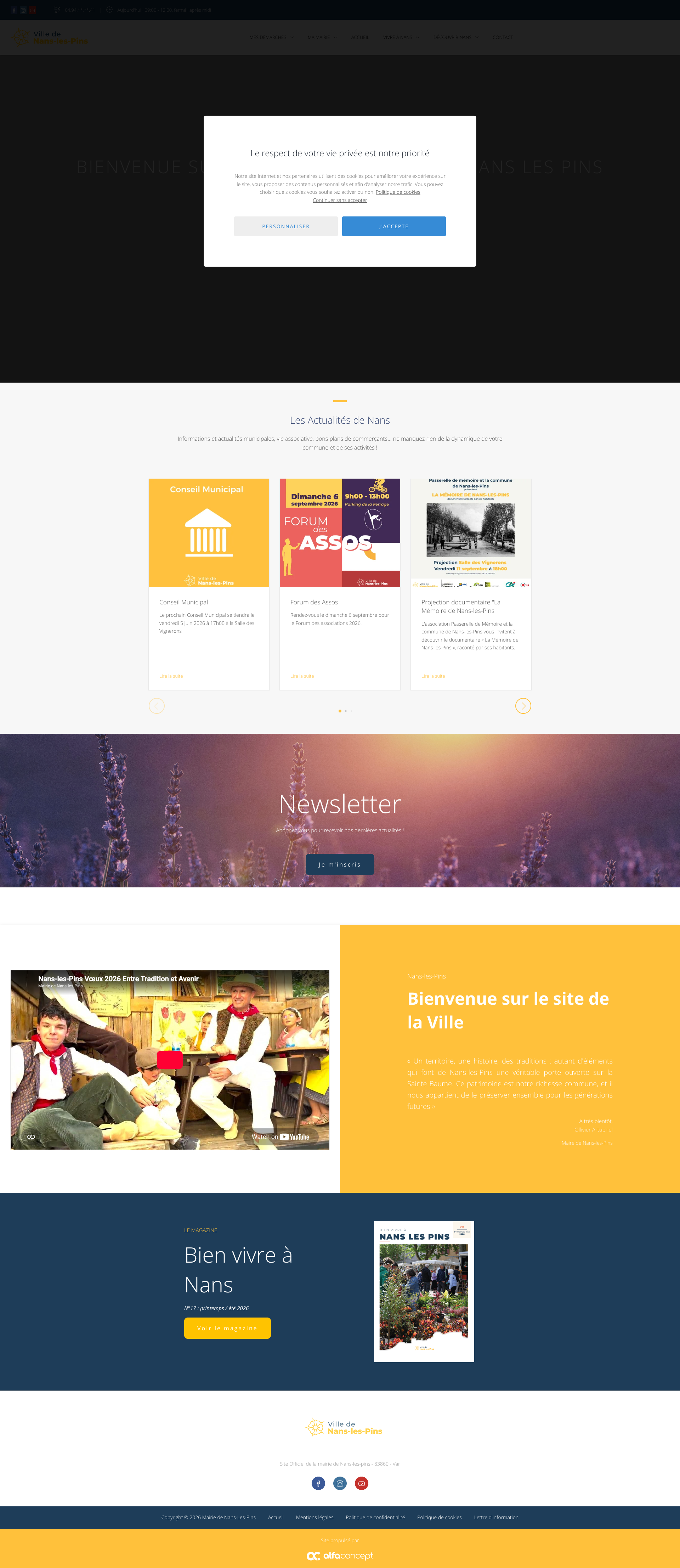 Aperçu du site