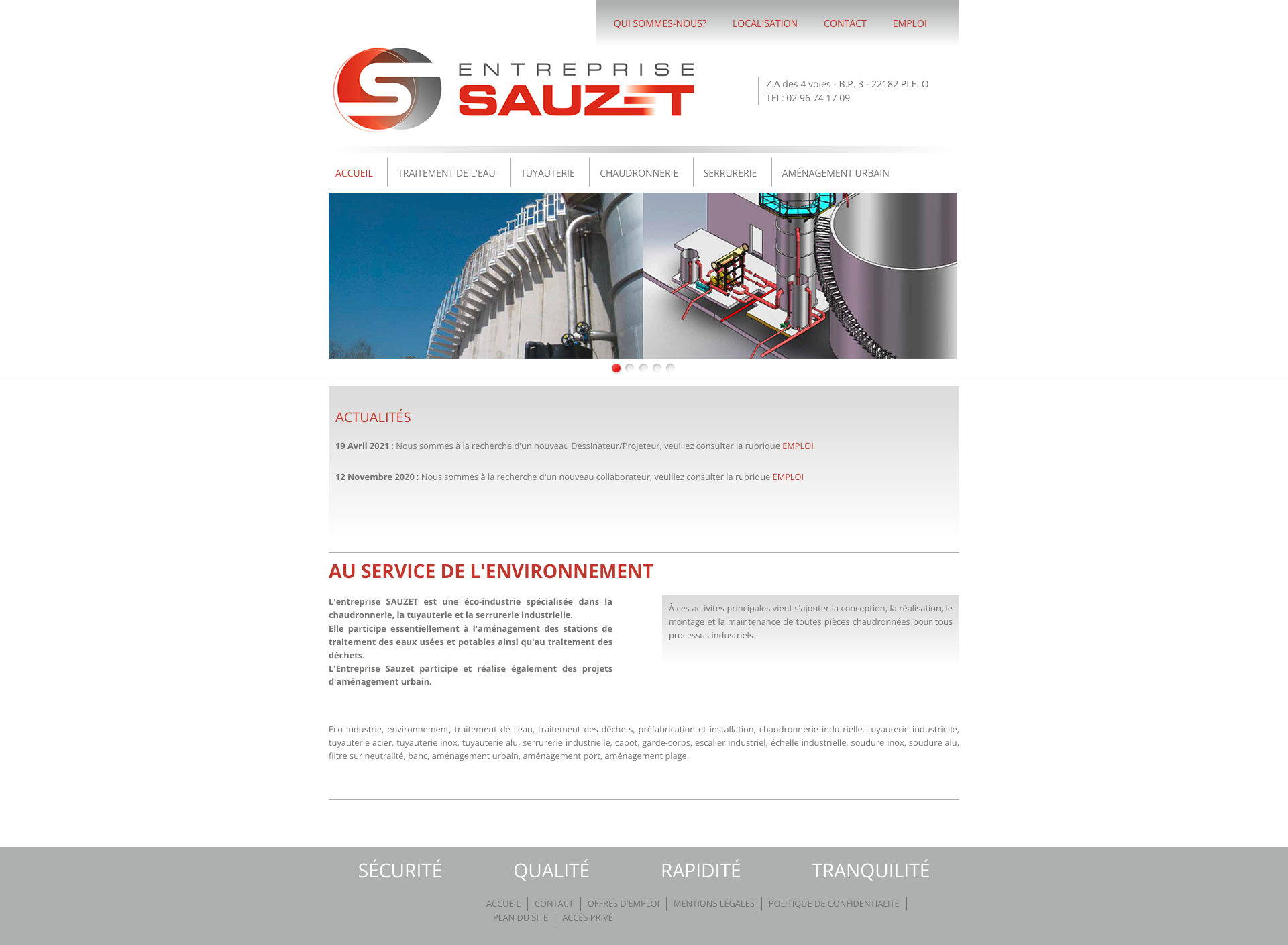 Aperçu du site