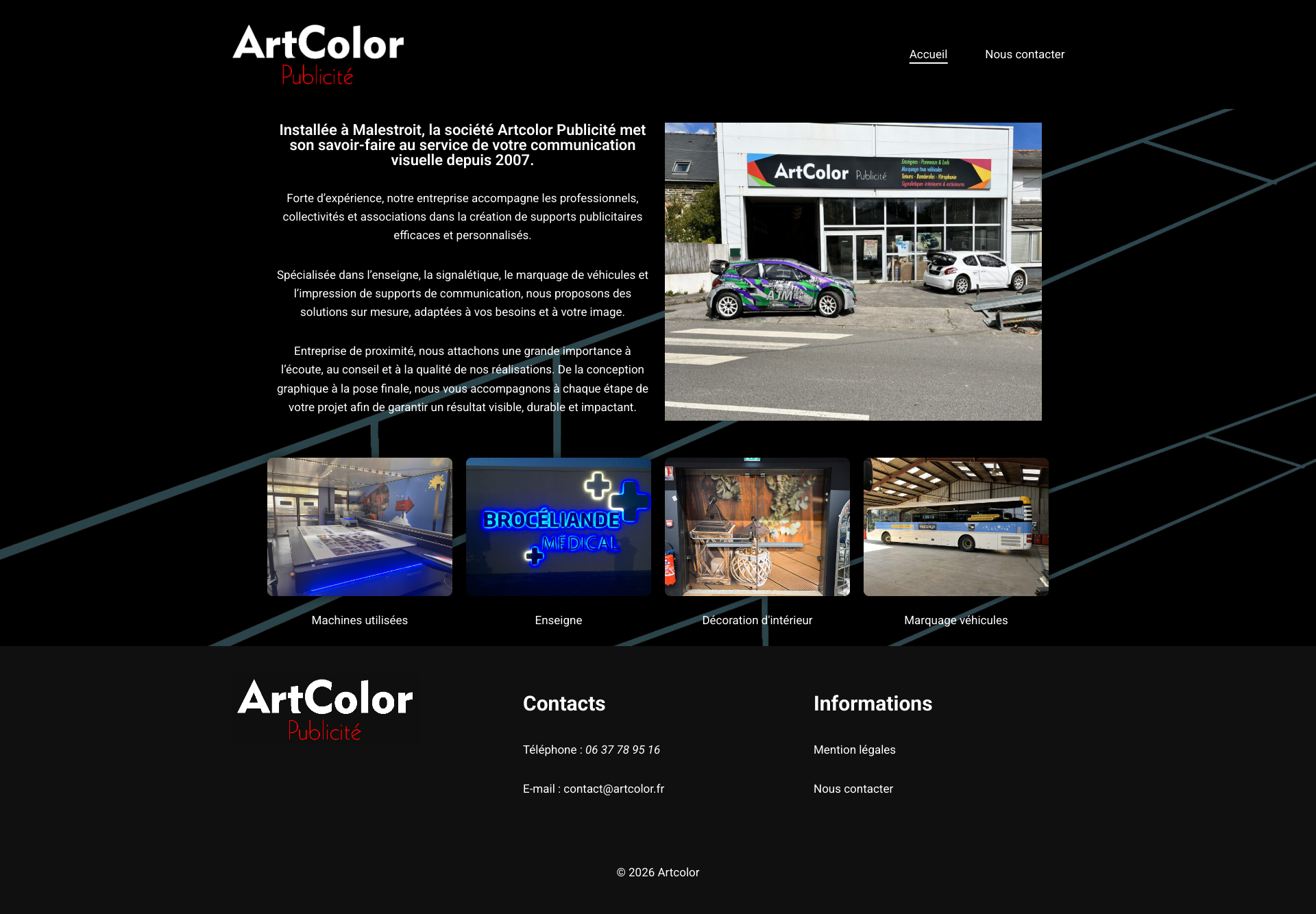 Aperçu du site