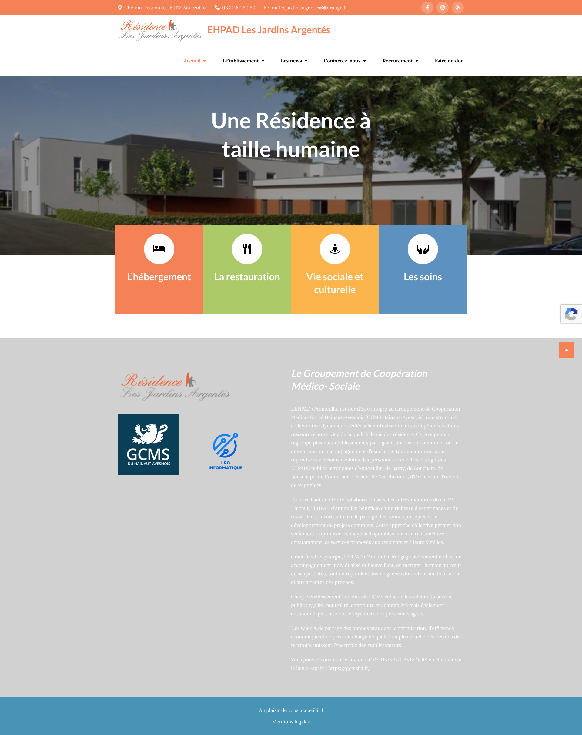 Aperçu du site