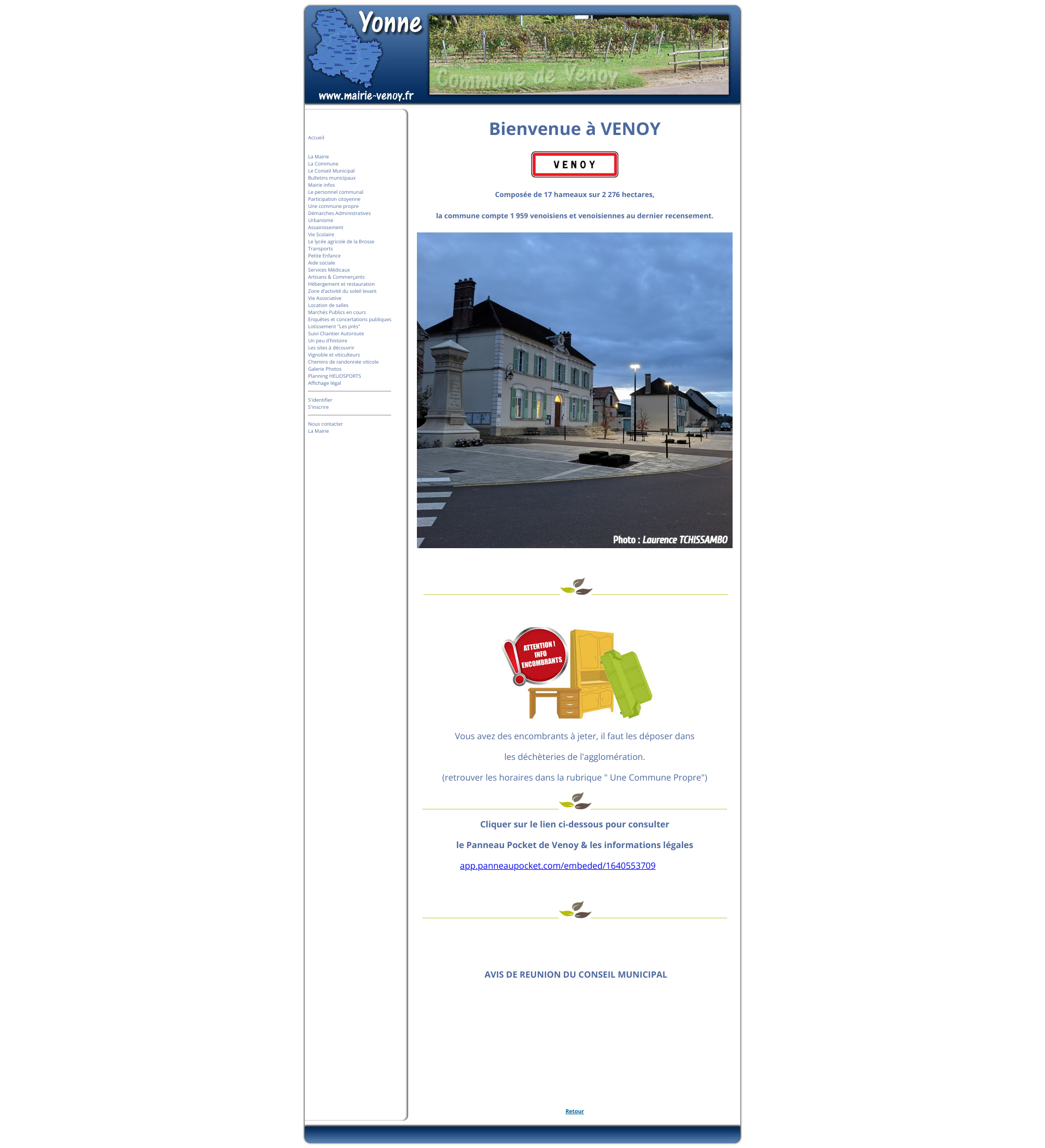 Aperçu du site