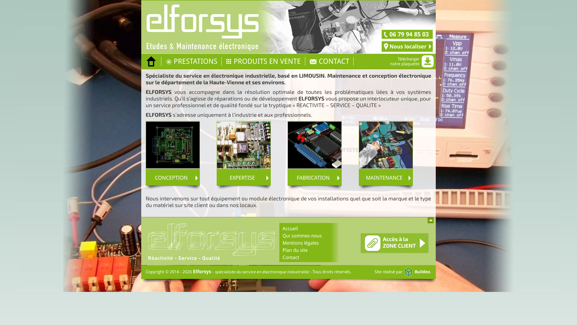Aperçu du site