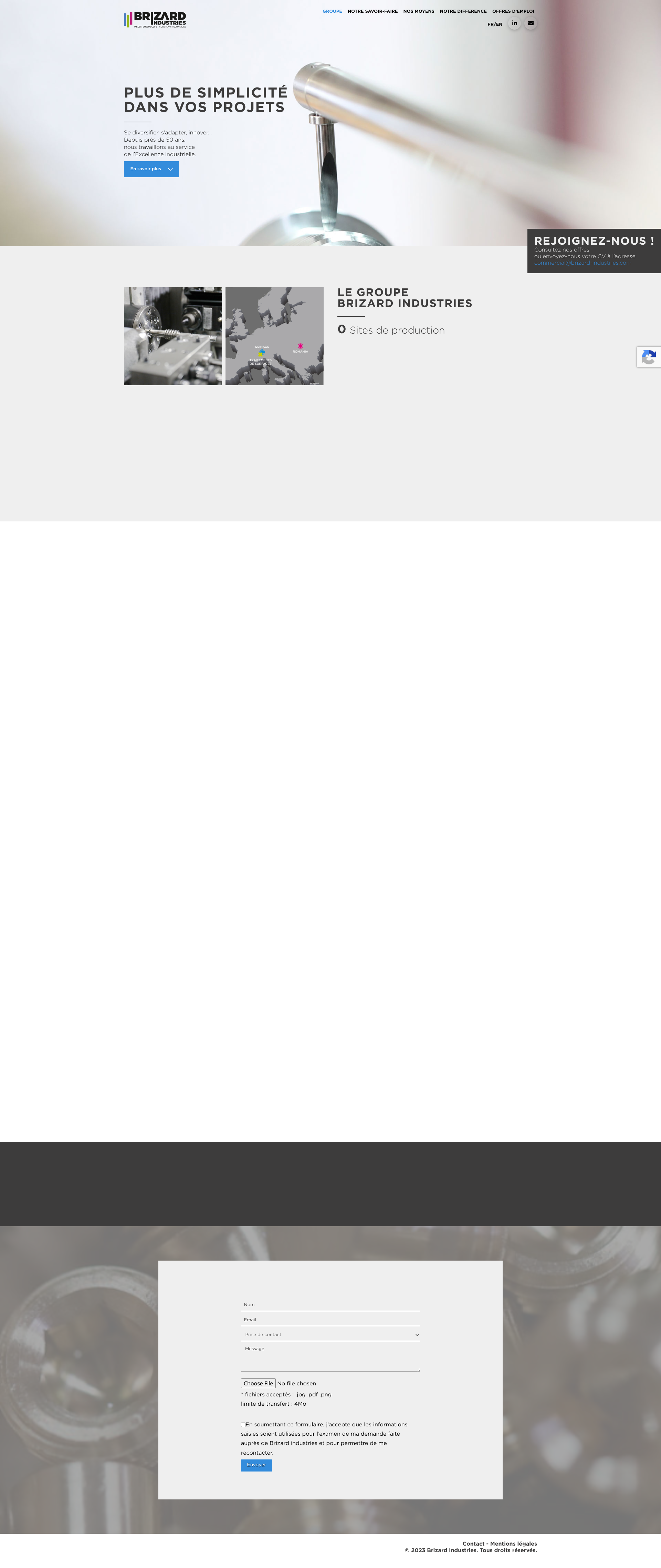 Aperçu du site