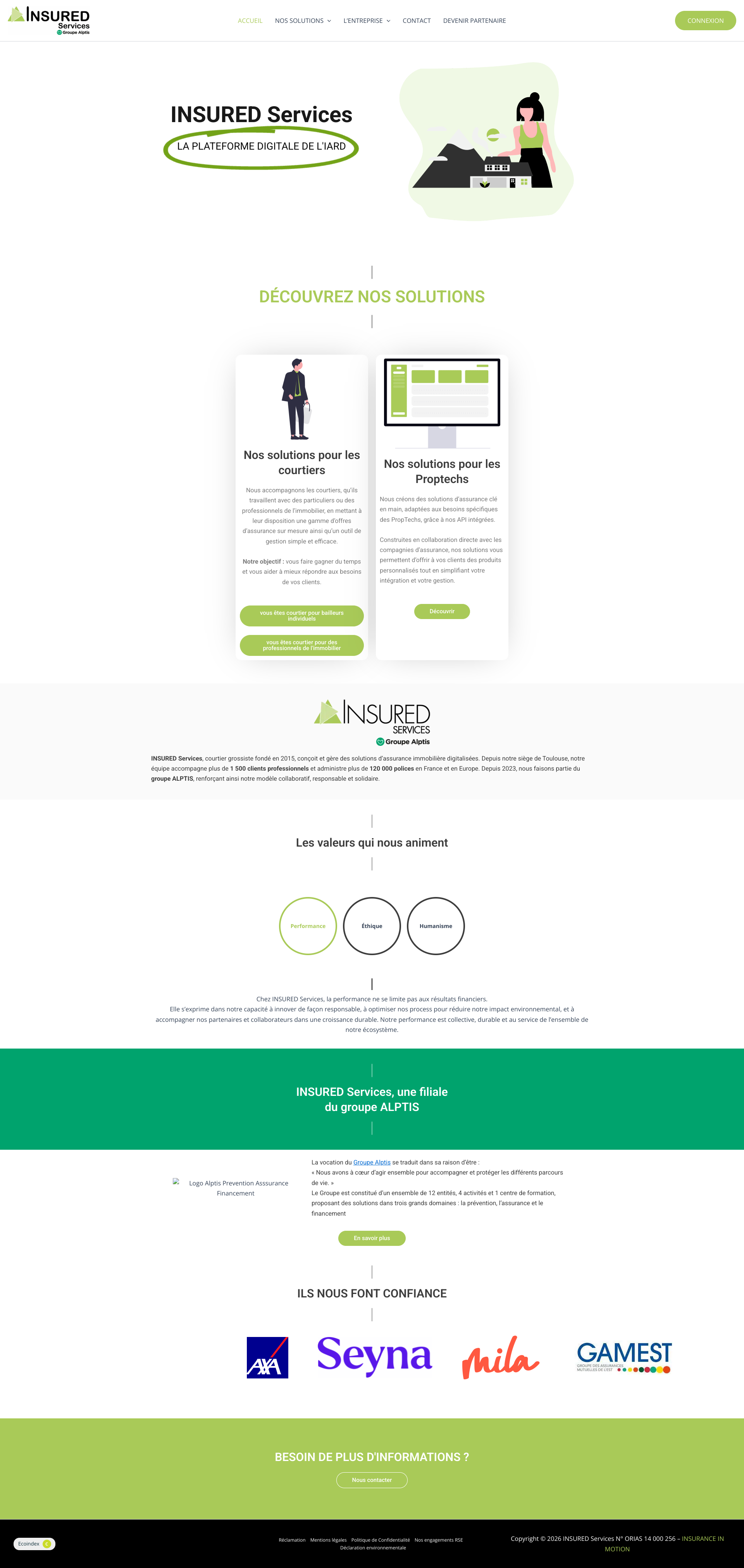 Aperçu du site